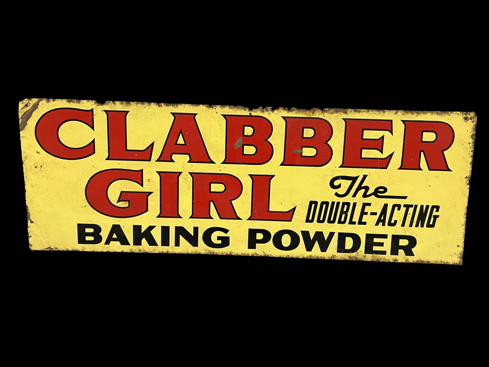 DST Clabber girl baking powder tin metal sign (1 of 2)