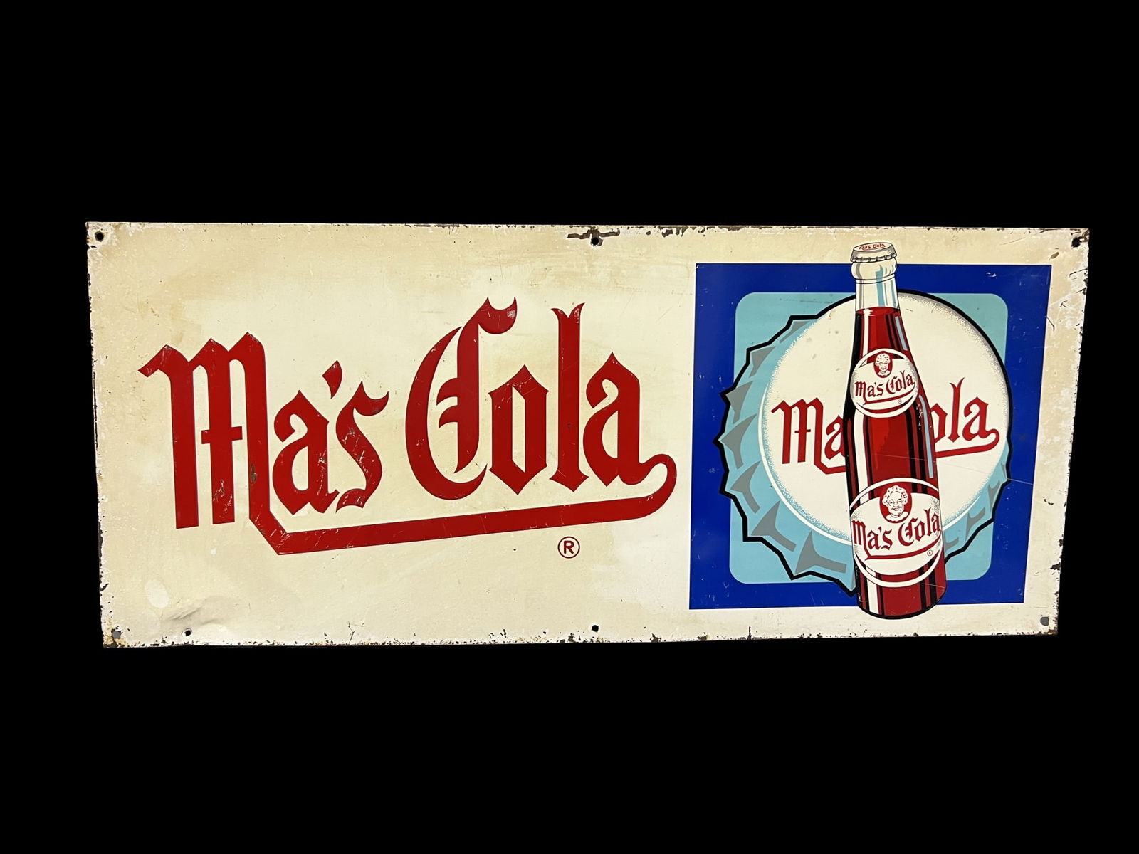 Ma's cola tin metal soda sign (1 of 1)