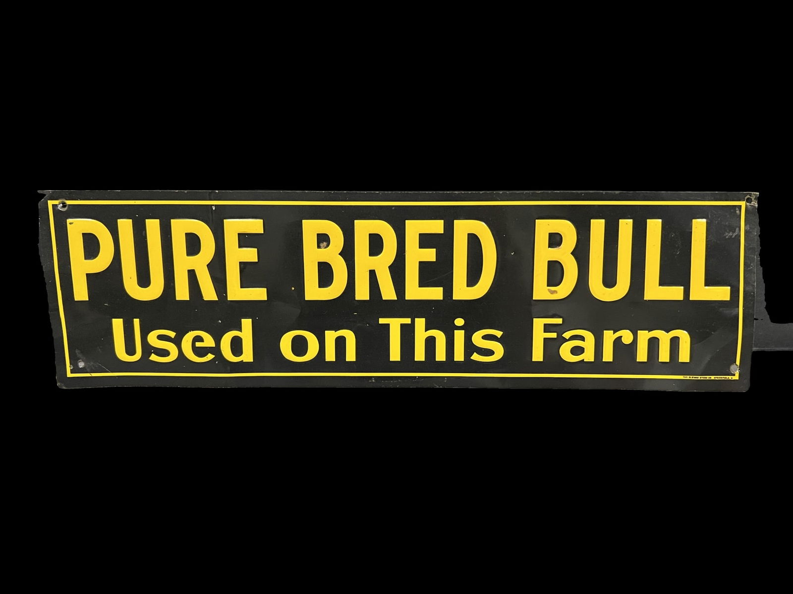 Pure bred bull used on this farm tin metal sign (1 of 1)