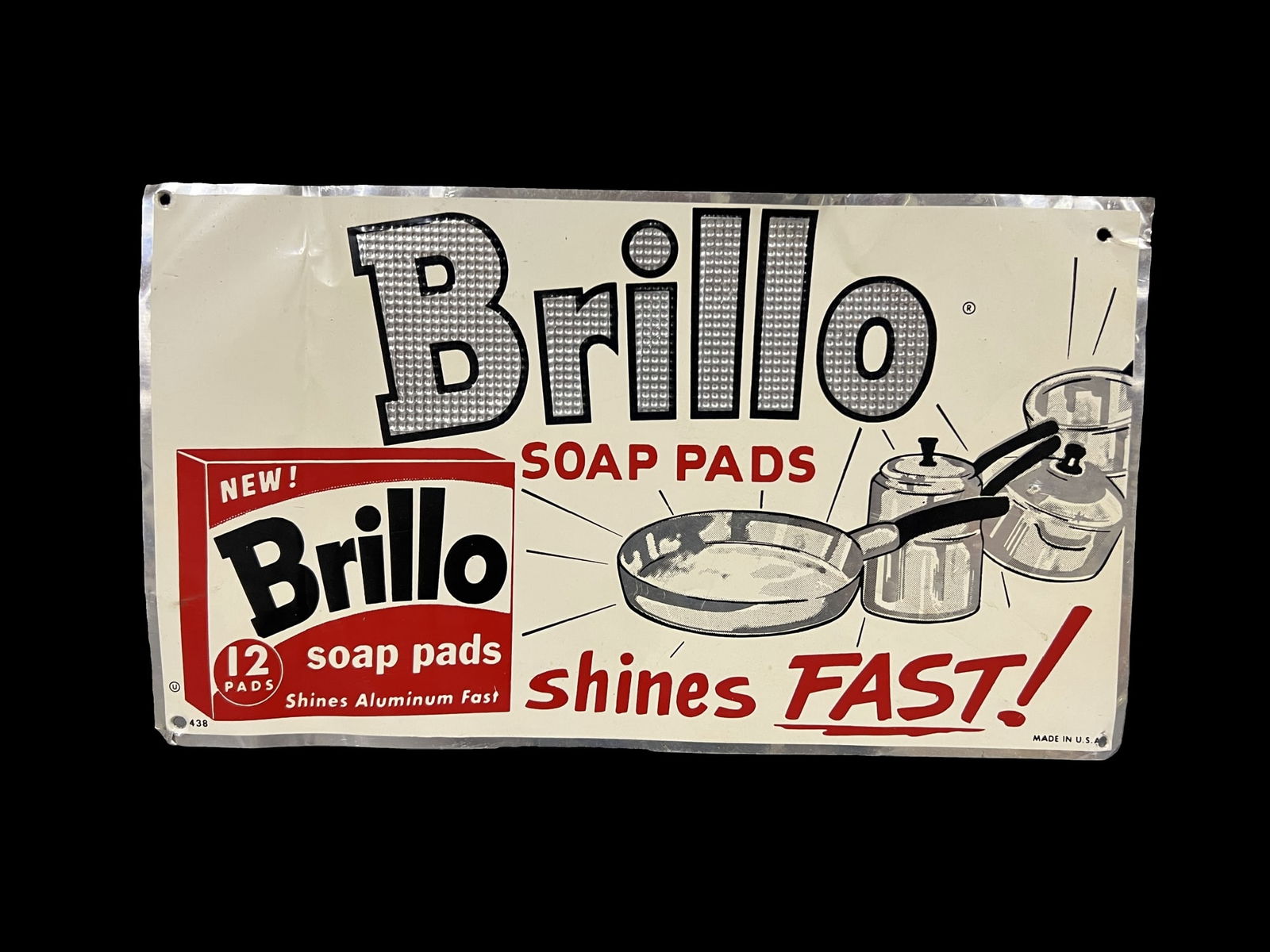 Brillo shines fast soap tin metal sign (1 of 1)