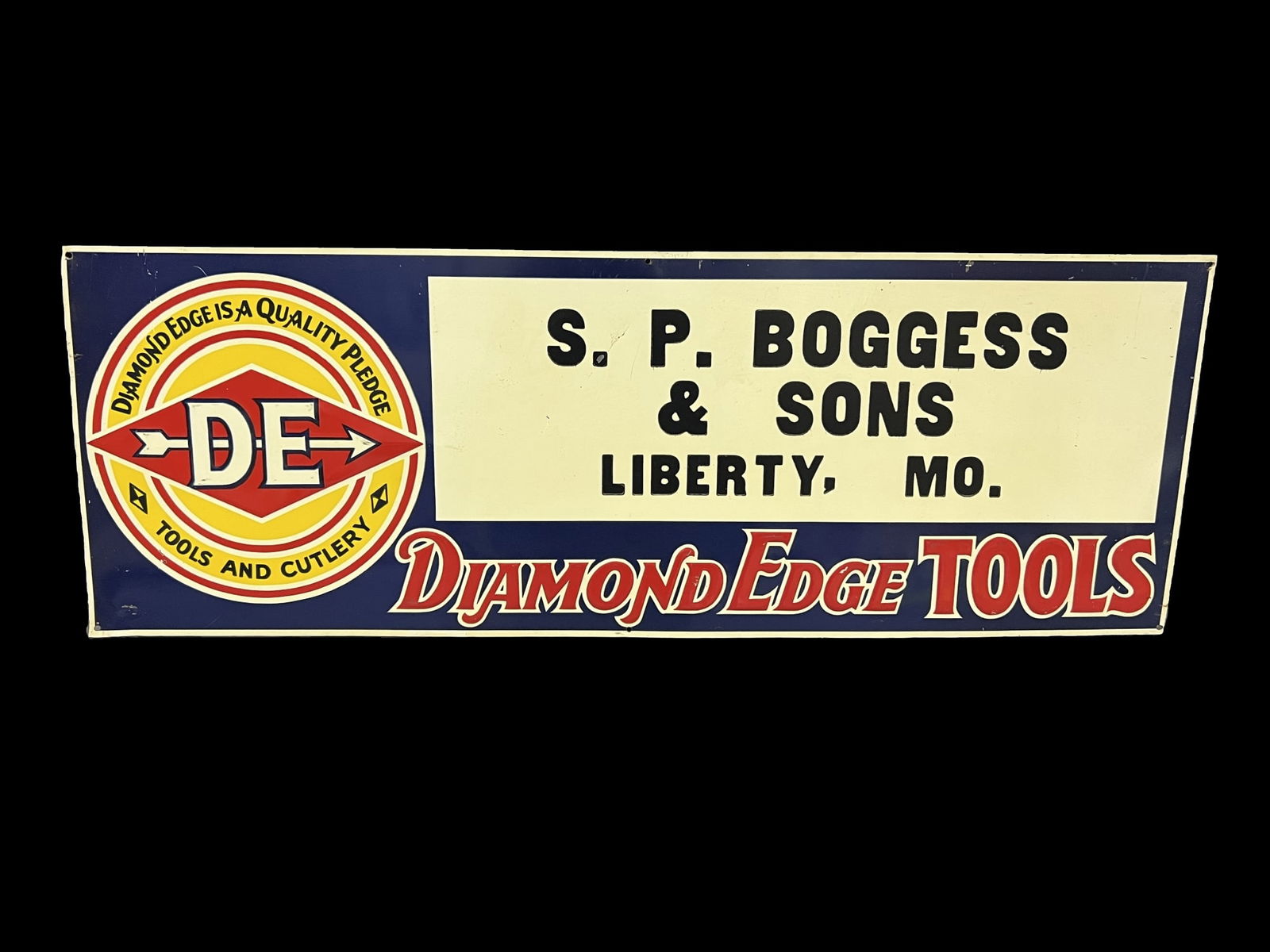 Diamond Edge Tools and Cutlery tin metal sign (1 of 1)