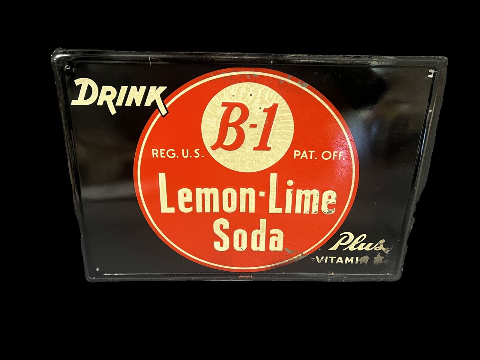 B1 Lemon Lime soda tin metal sign (1 of 1)