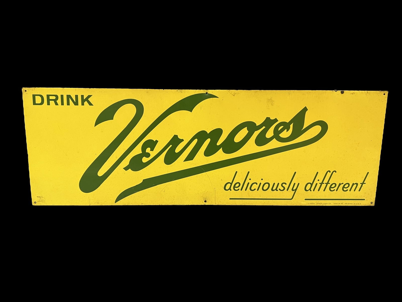 1965 Drink Vernors tin metal soda sign (1 of 1)