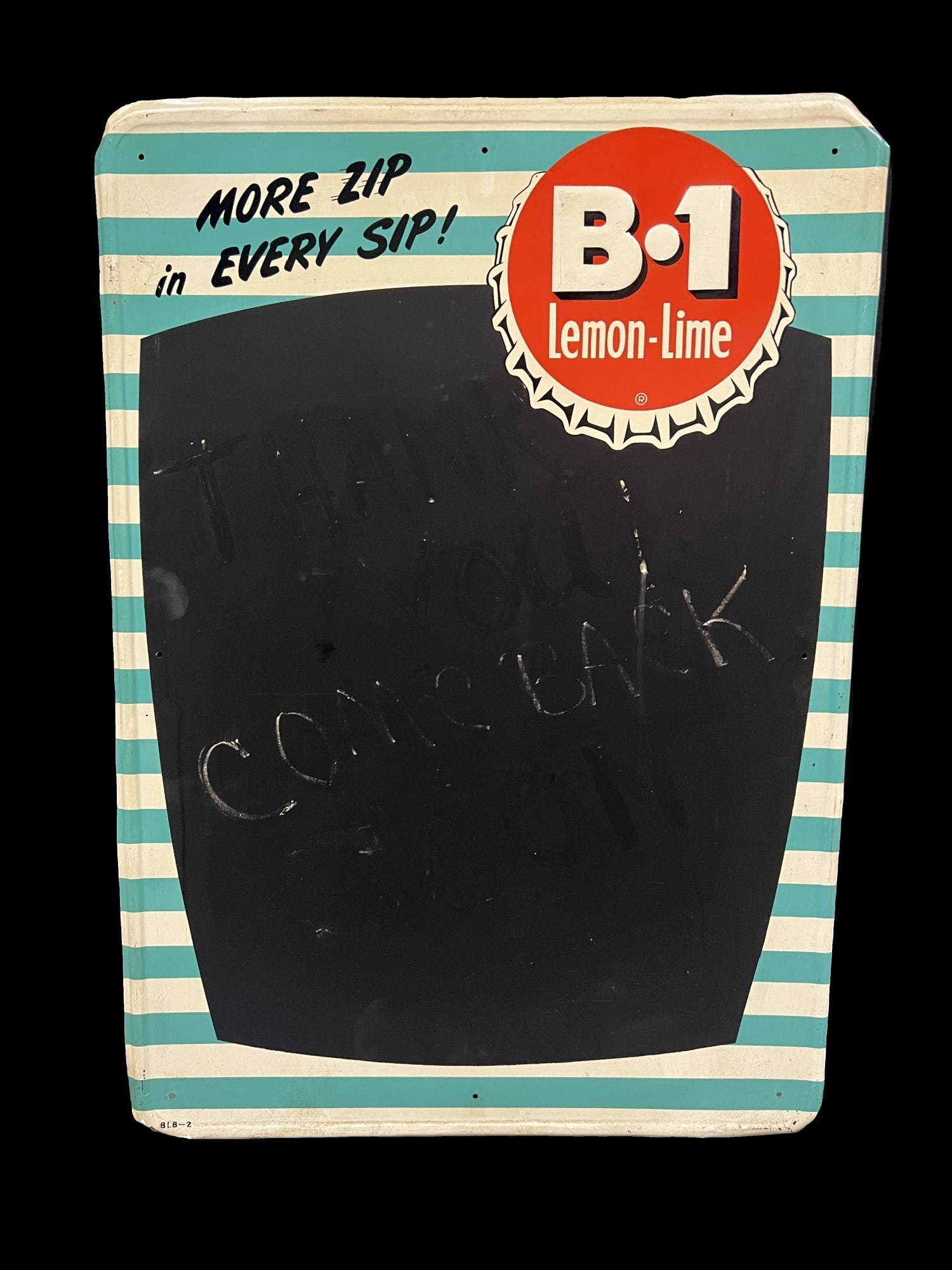 B1 Lemon Lime soda menu board tin metal sign (1 of 1)