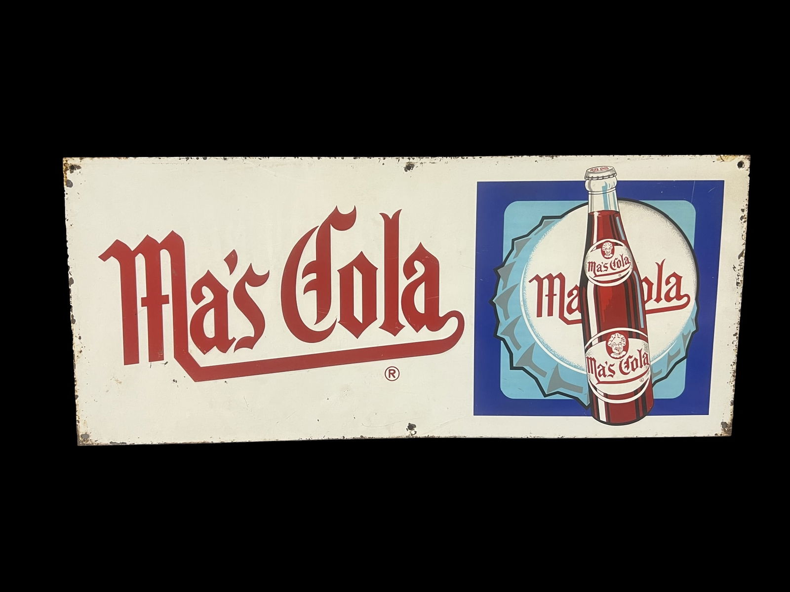 Ma's cola tin metal soda sign (1 of 1)