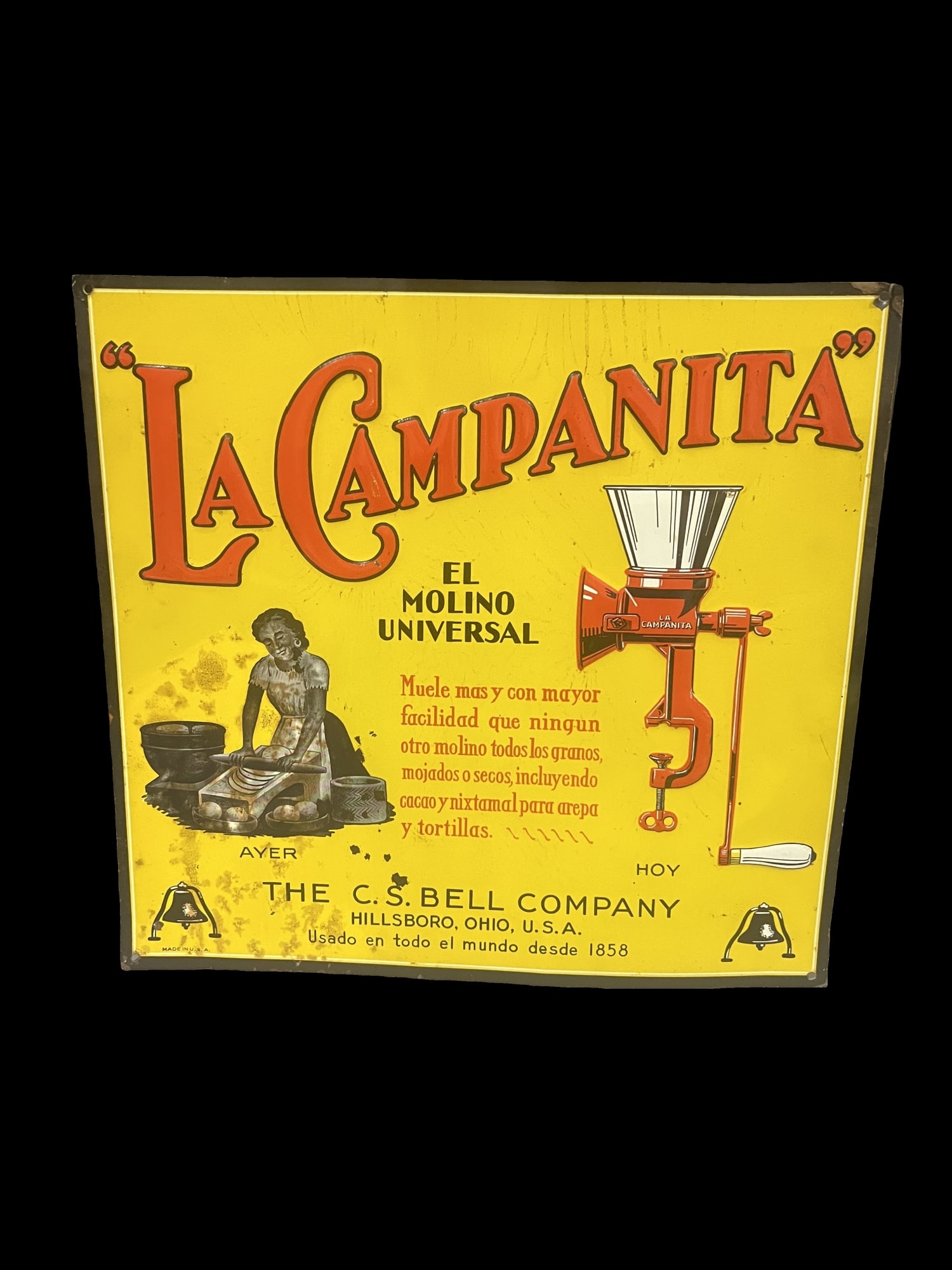 La Campanita CS Bell company tin metal sign (1 of 1)