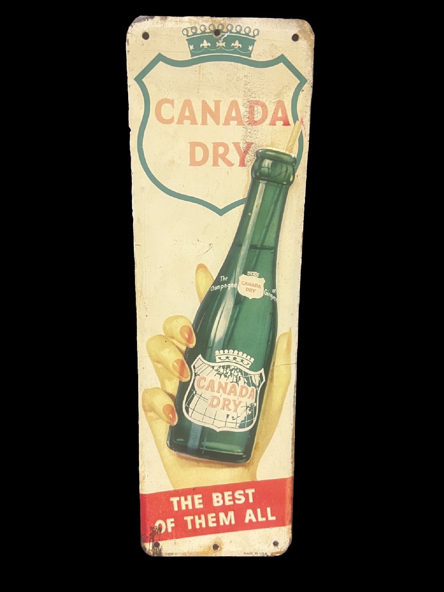 Canada Dry soda tin metal door push sign (1 of 1)