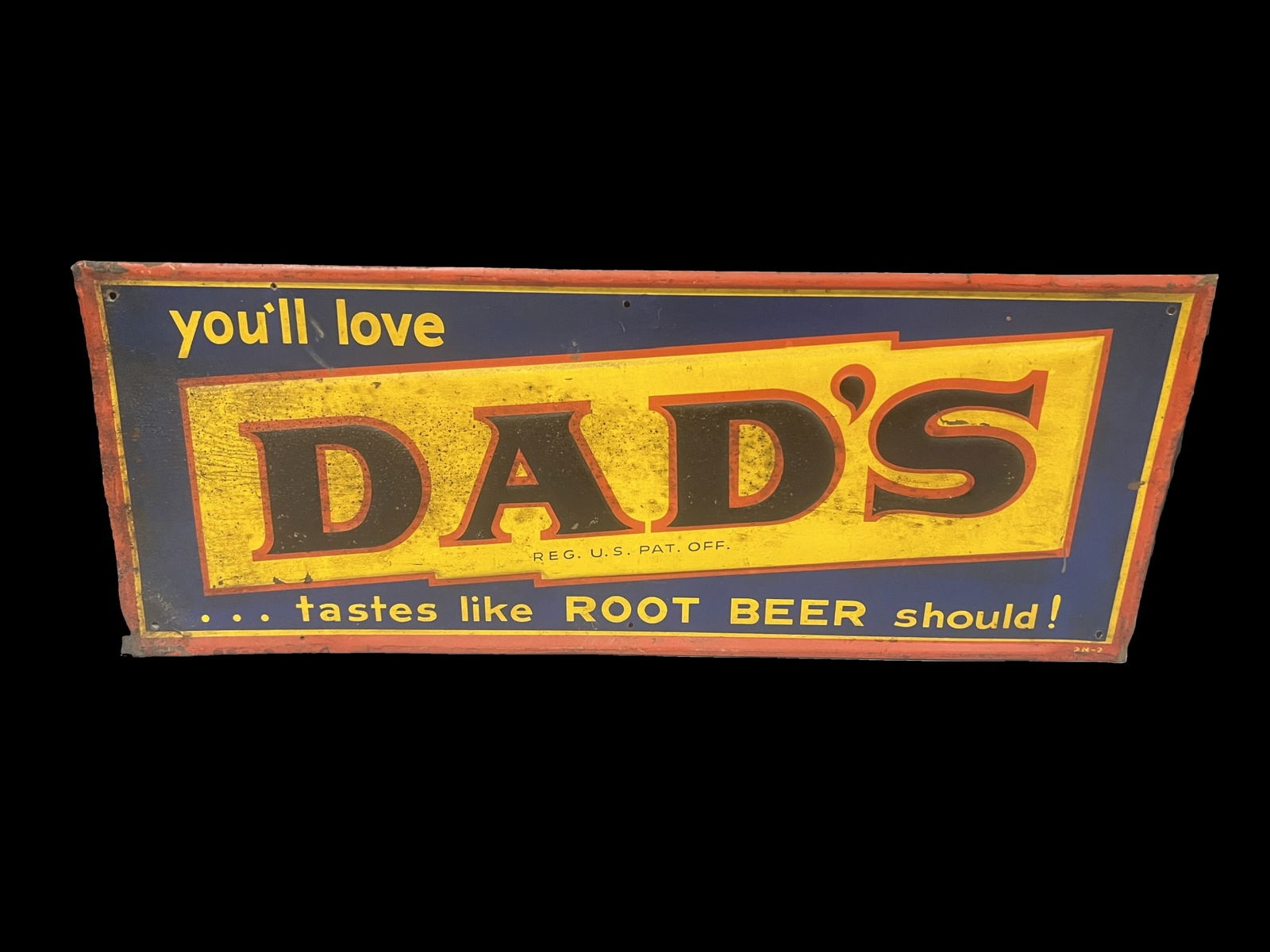 Dads root beer tin metal soda sign (1 of 1)