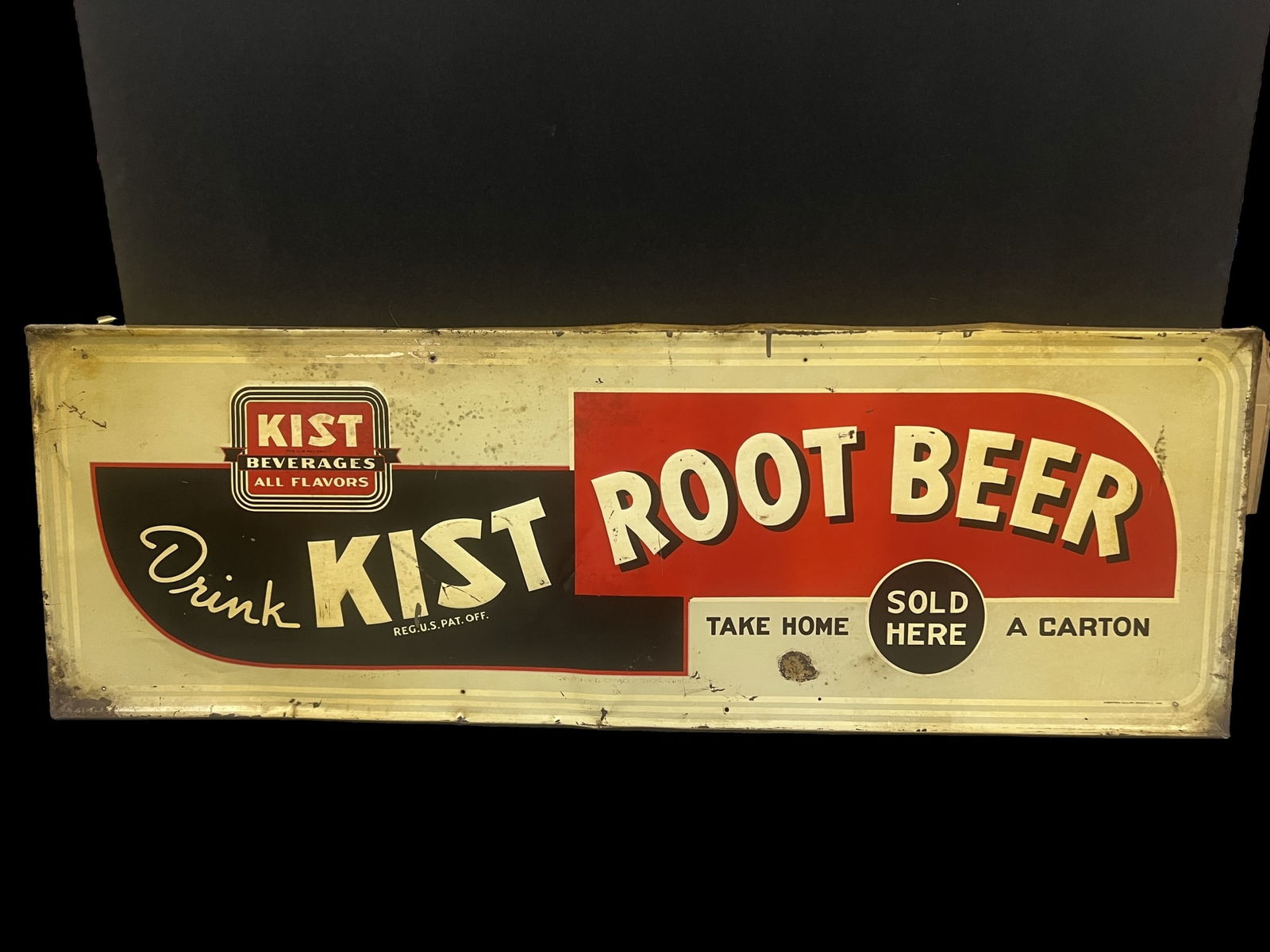 Kist beverages root beer tin metal soda sign (1 of 1)