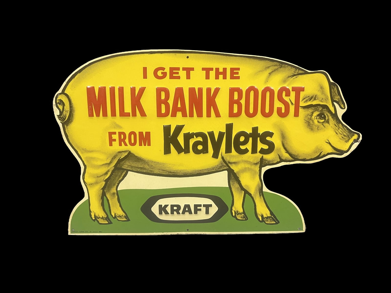 Kraft milk bank boost farming tin metal sign (1 of 1)
