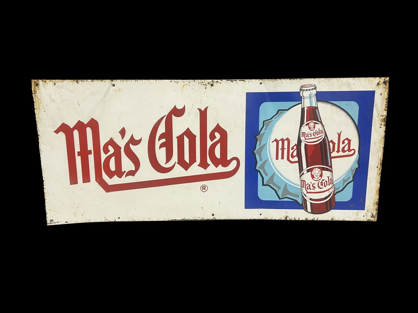 Ma's cola tin metal soda sign (1 of 1)