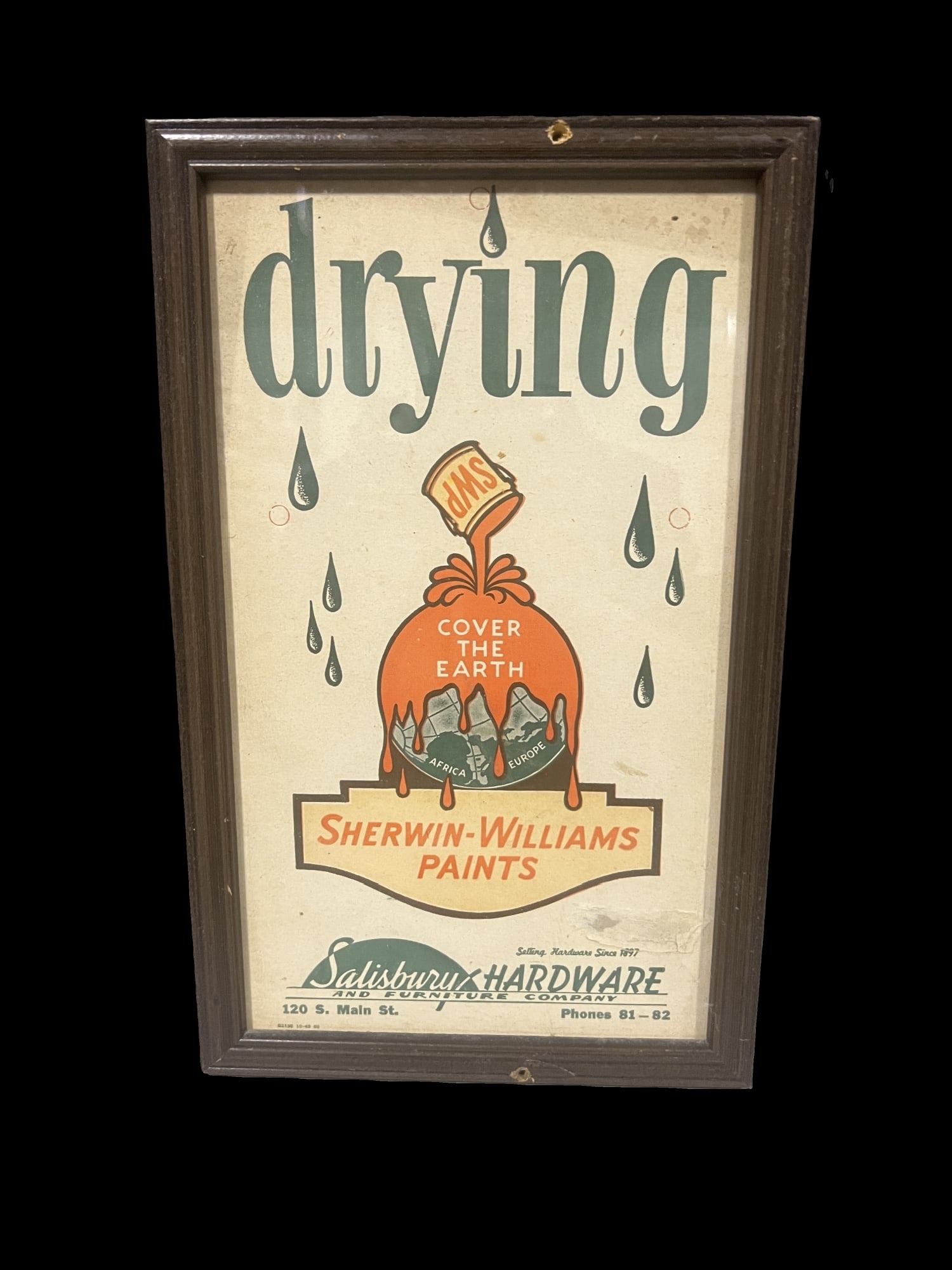 Sherwin Williams paints hardware cardboard sign (1 of 1)