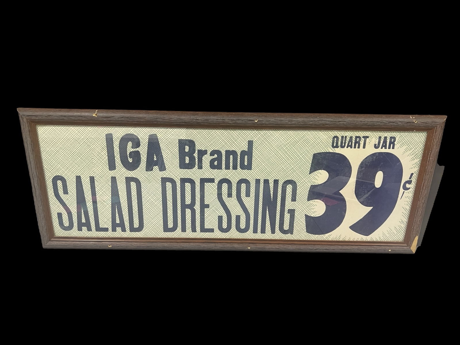 IGA brand salad dressing framed sign (1 of 1)