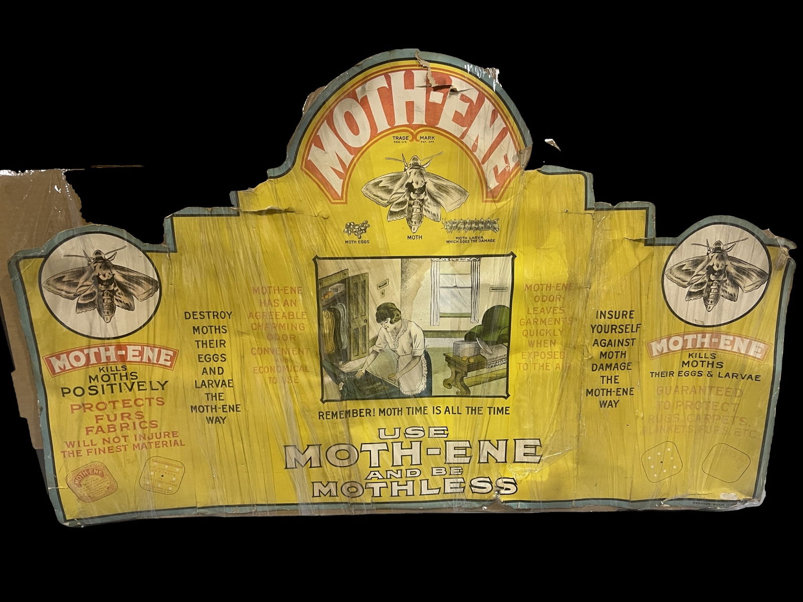 Moth Ene kills moths cardboard sign (1 of 1)