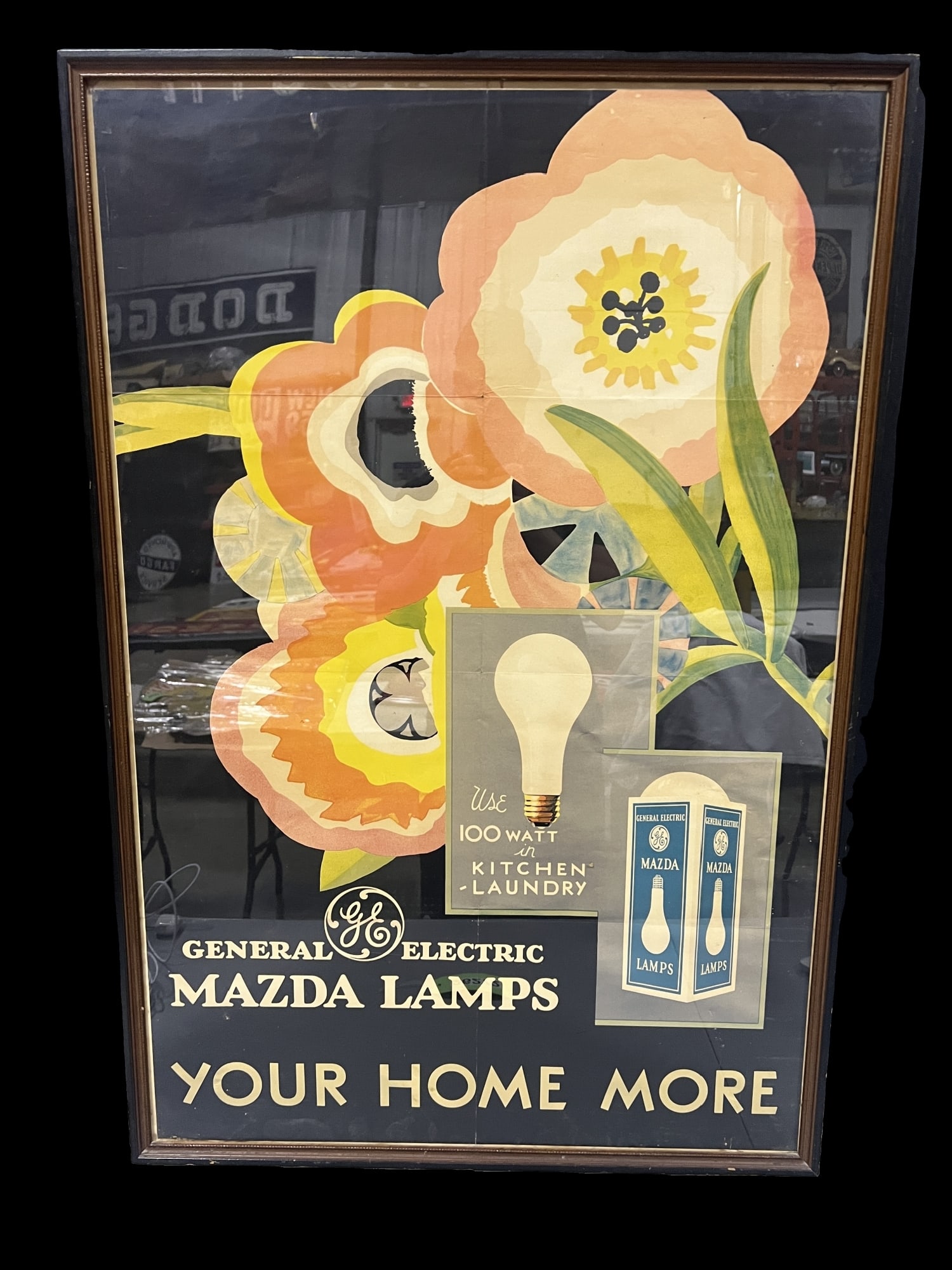 GE Mazda Lamps your home and more framed poster (1 of 1)