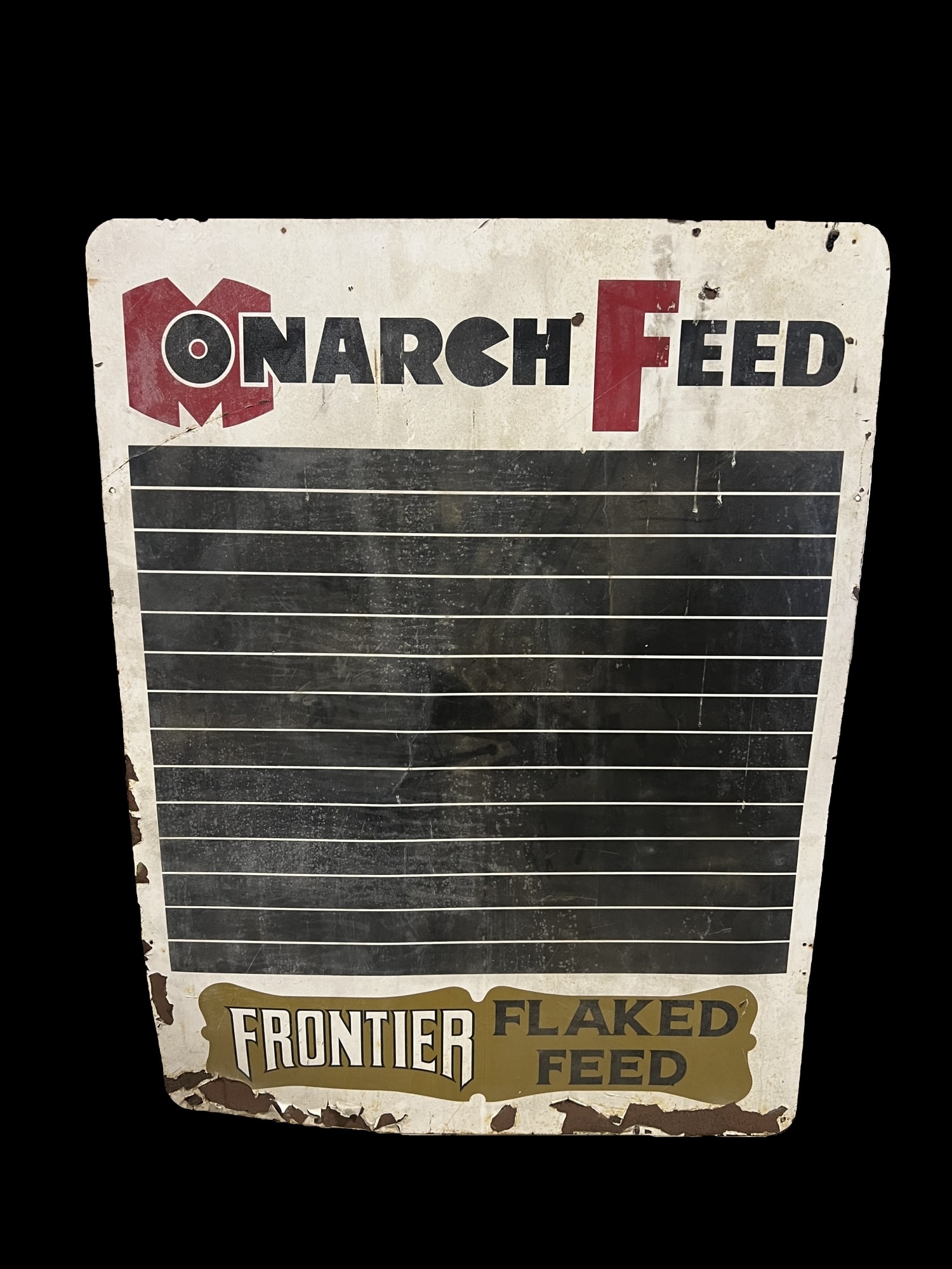 Monarch Feed farming tin metal menu board sign (1 of 1)