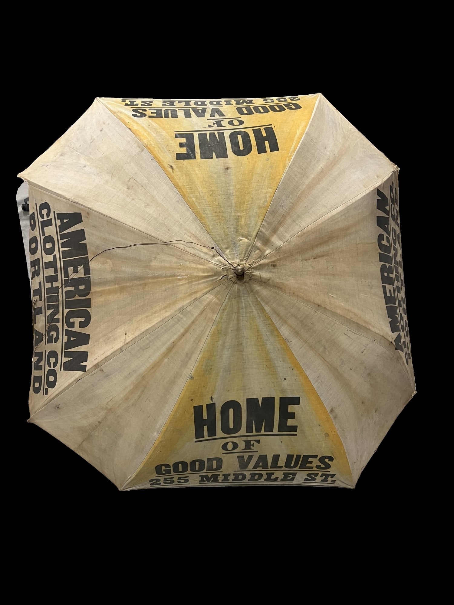 Home of good values umbrella: Be the hit at the picnic with this big umbrella. Can?t ship due to size. 60" H.