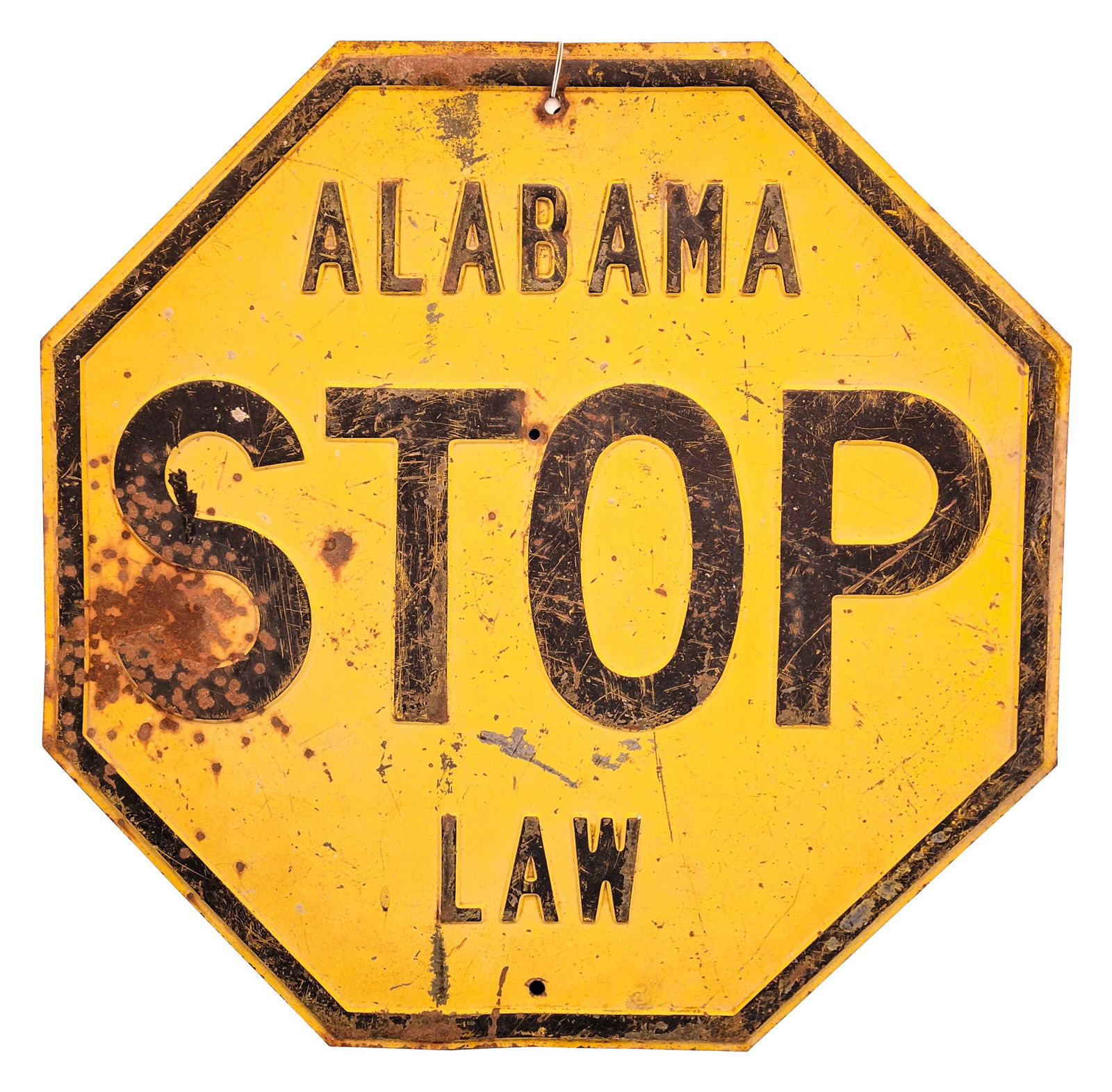 Stop Alabama Law Embossed Metal Sign (1 of 2)
