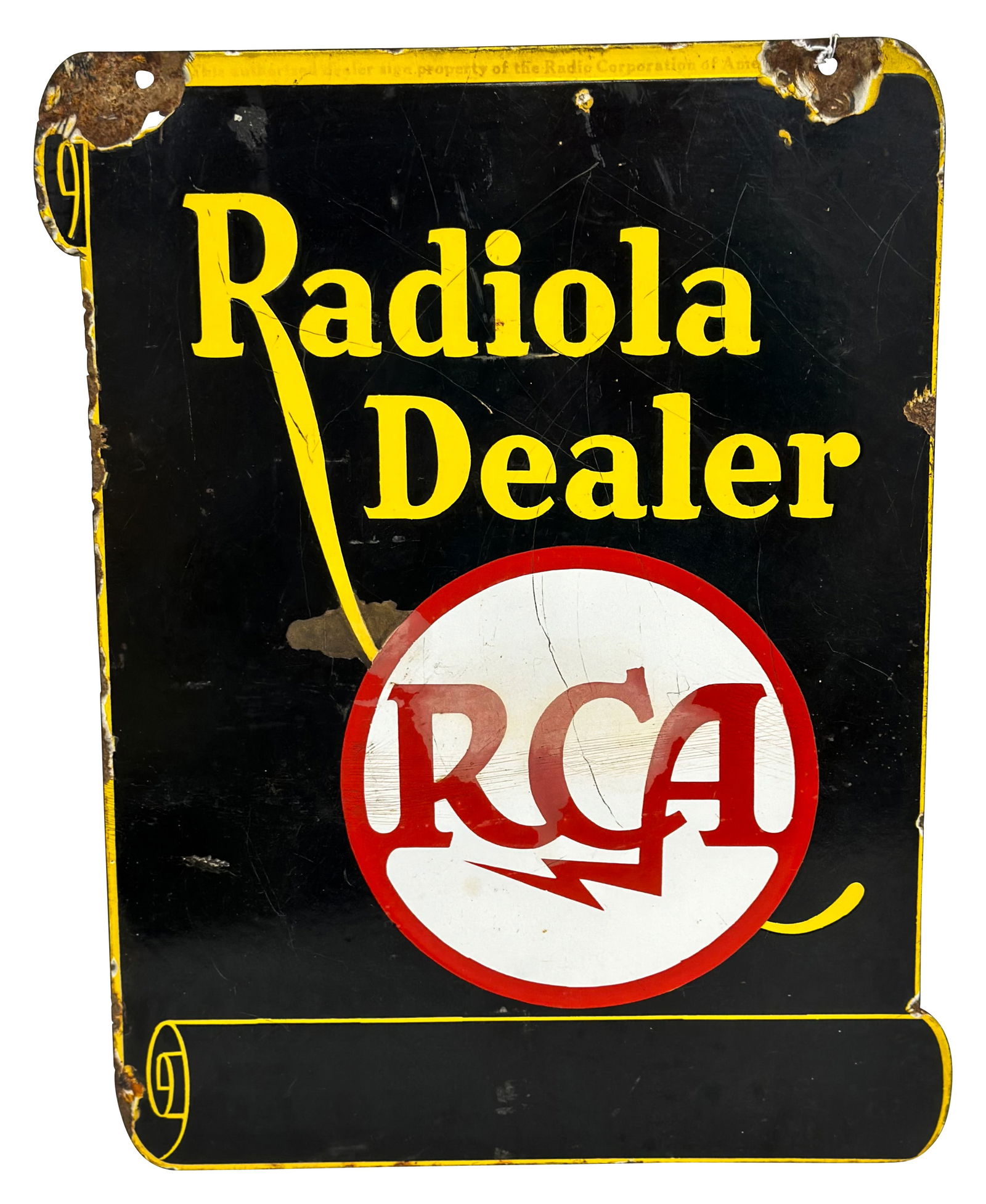 RCA Radiola Dealer DSP Sign w/ Logo (1 of 5)