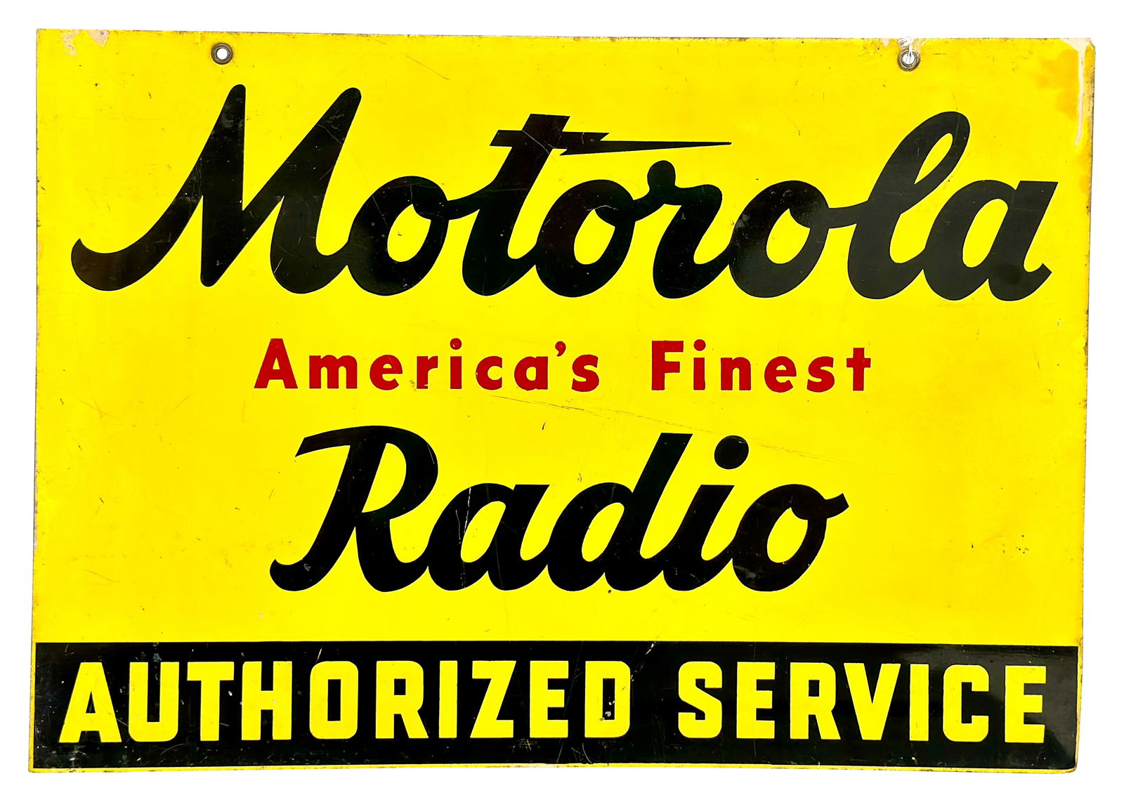 Motorola "America's Finest Radio" Authorized Service DST Sign (1 of 3)