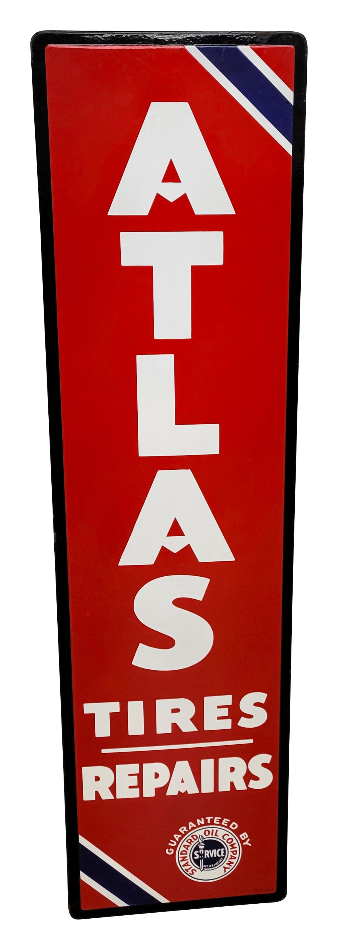 Atlas Tires Repairs Standard Oil Company 5' SSP Sign w/ Logo (1 of 3)