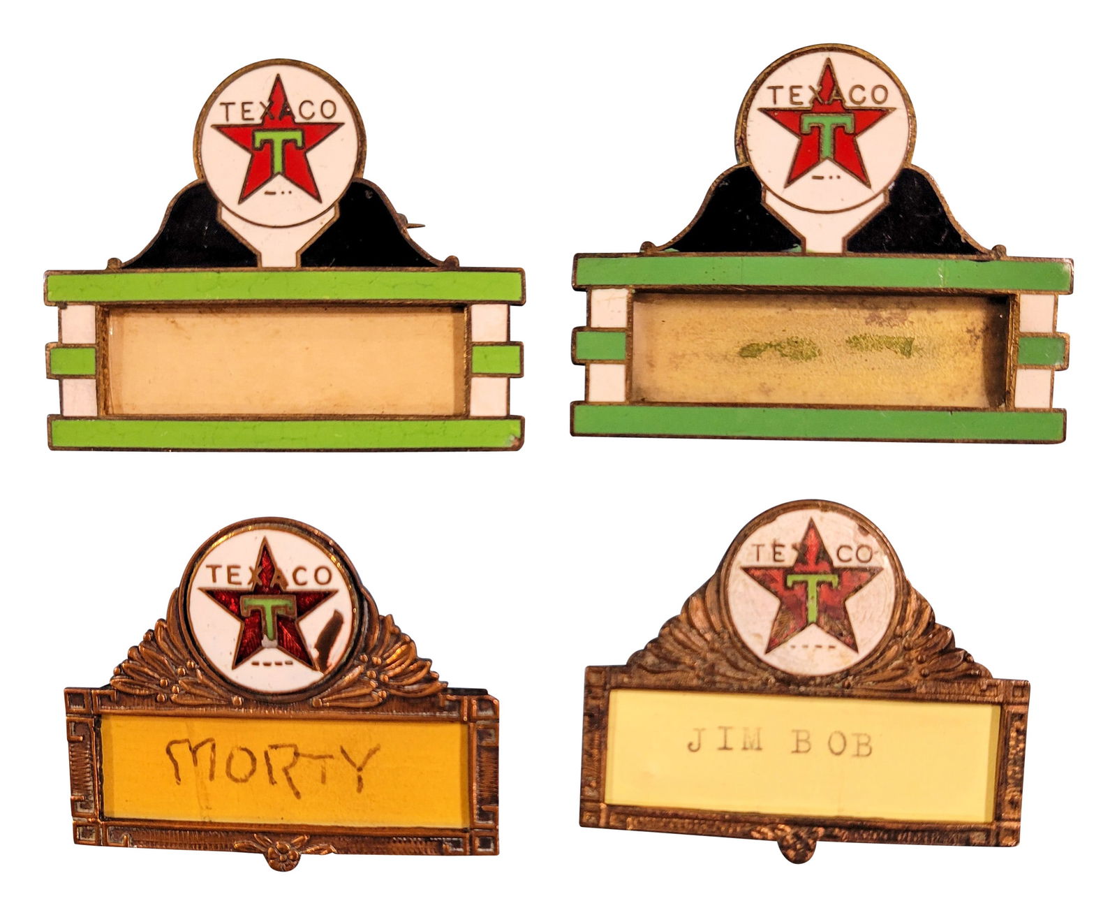 Texaco Service Station Attendant Name Badges (1 of 2)