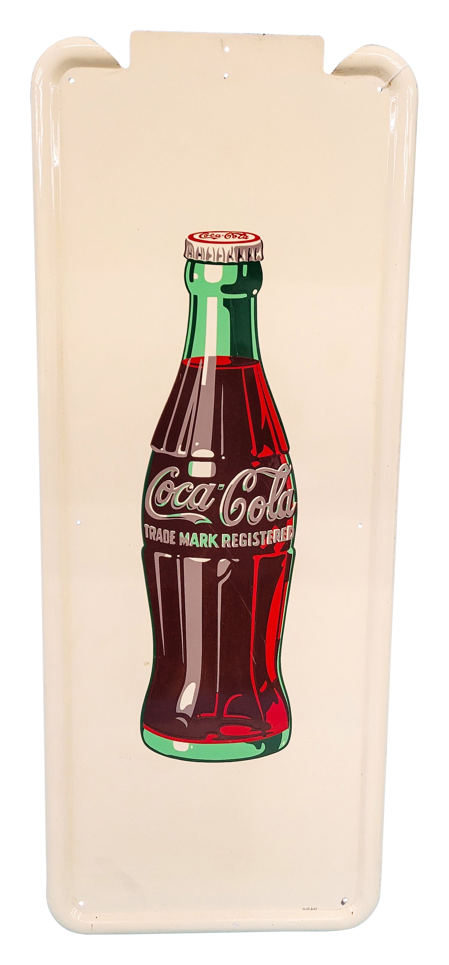1947 Coca Cola Pilaster SST Sign w/ Bottle (1 of 2)