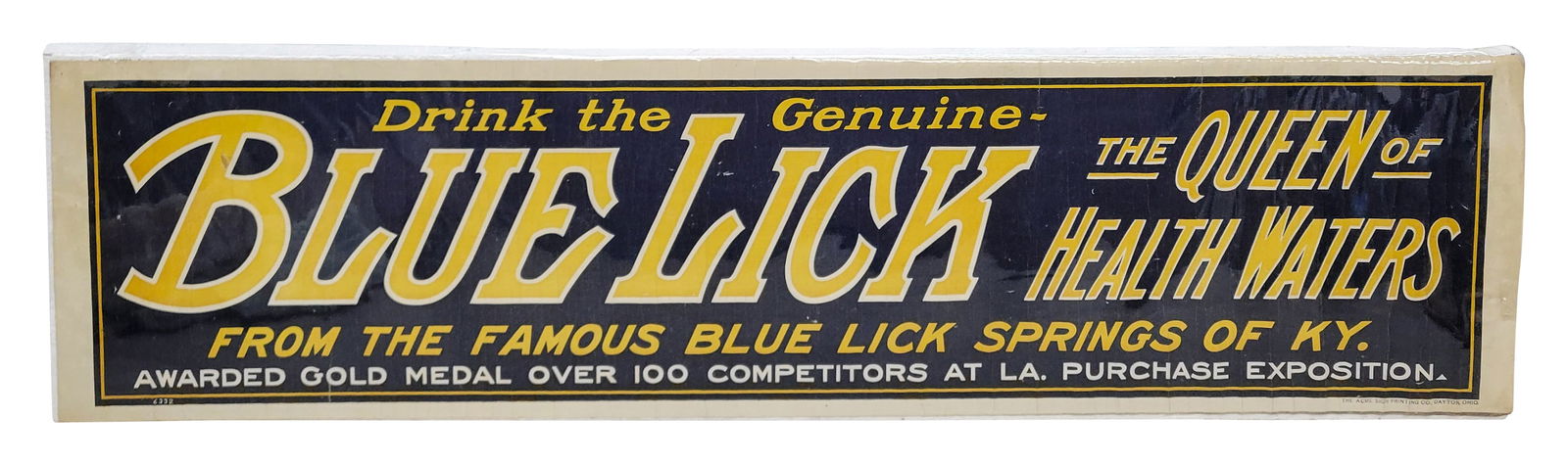 Blue Lick Springs Kentucky Health Waters Canvas Banner Sign (1 of 3)