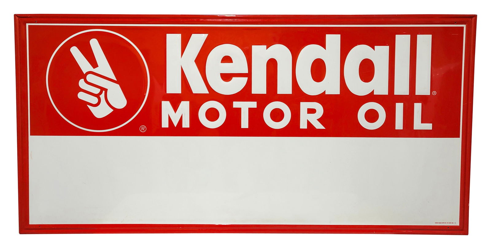 Large Kendall Motor Oil Embossed SST (1 of 2)