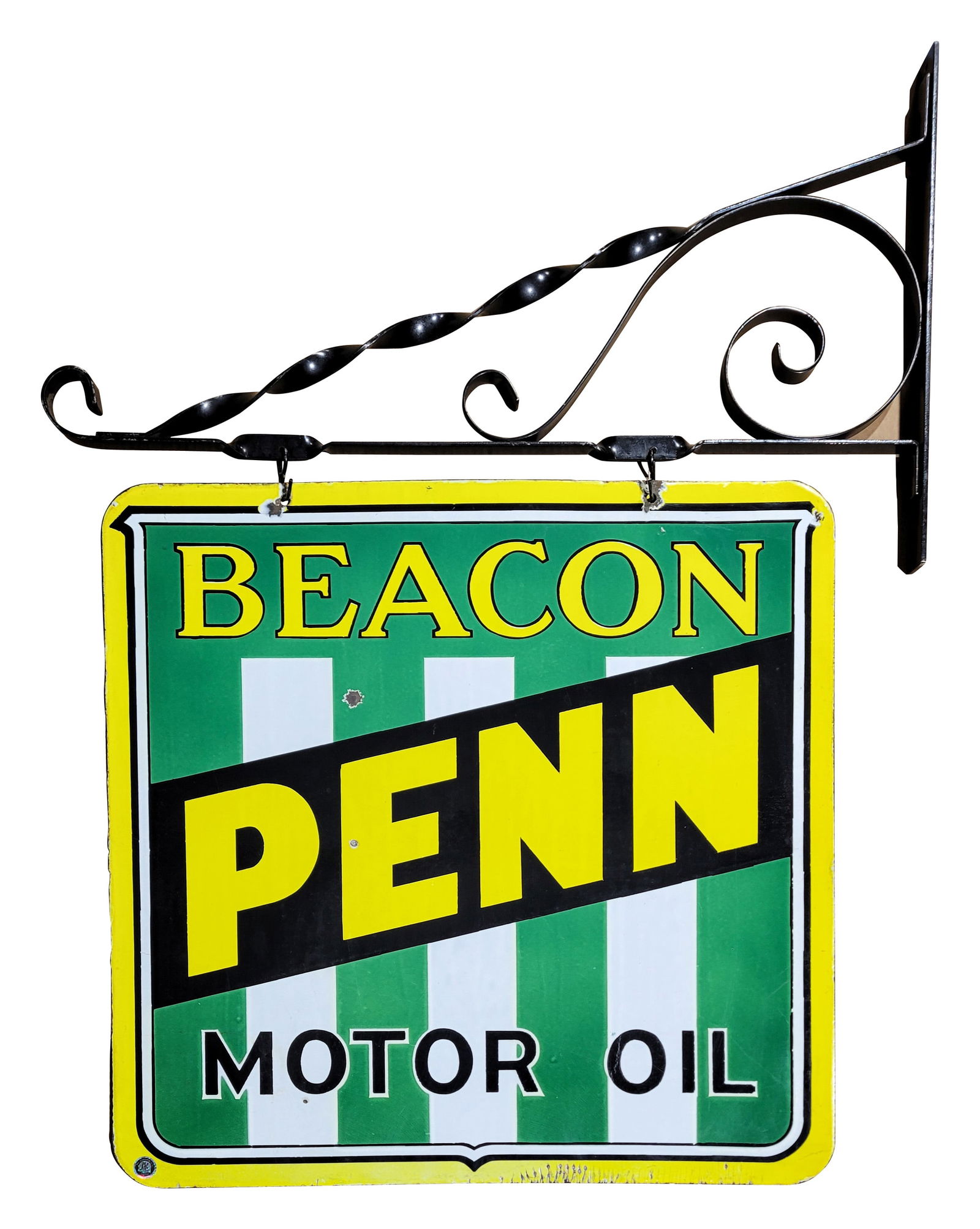 Beacon Penn Motor Oil 30" DSP Sign w/ Bracket (1 of 2)