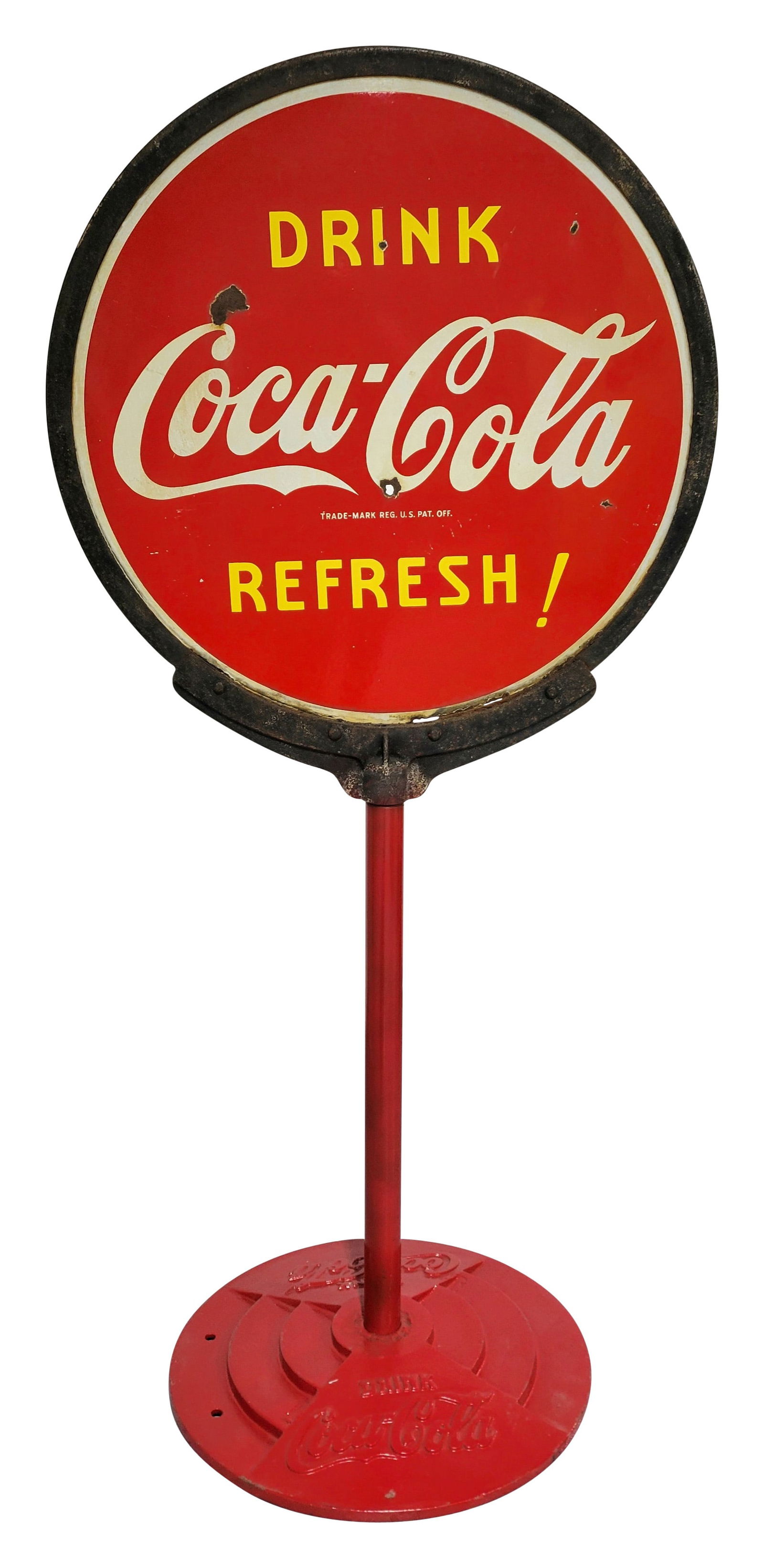 Drink Coca Cola Refresh Lollipop Curb Sign (1 of 3)