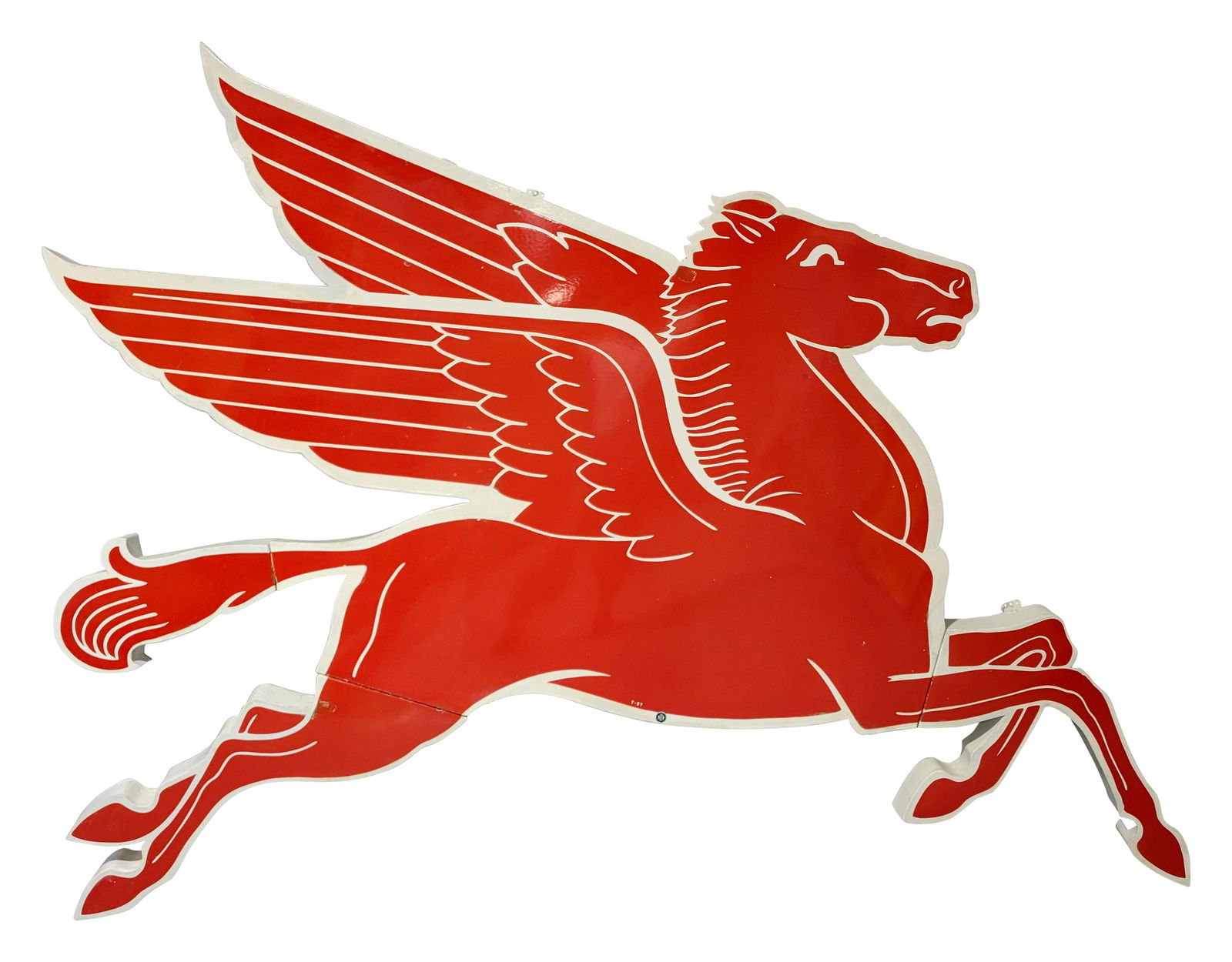 1957 Mobil Pegasus SSP Cookie Cutter Sign "Right Facing" (1 of 7)