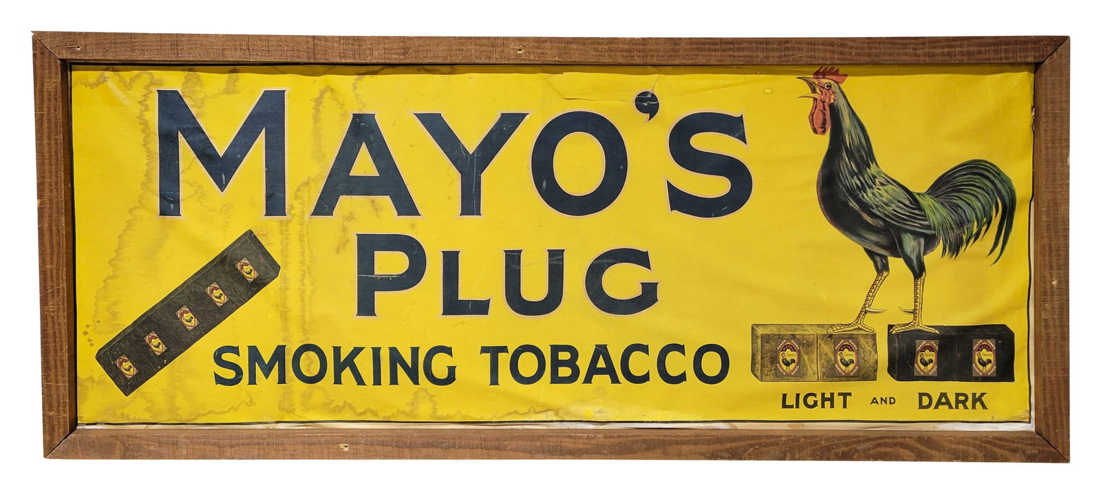 Mayo's Plug Tobacco Framed Advertising Banner (1 of 1)