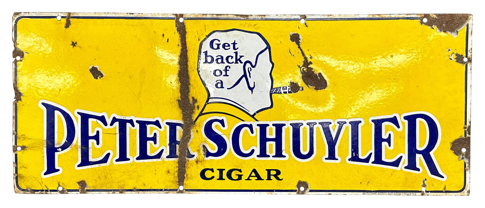 Early Peter Schuyler Cigars SSP Sign (1 of 2)