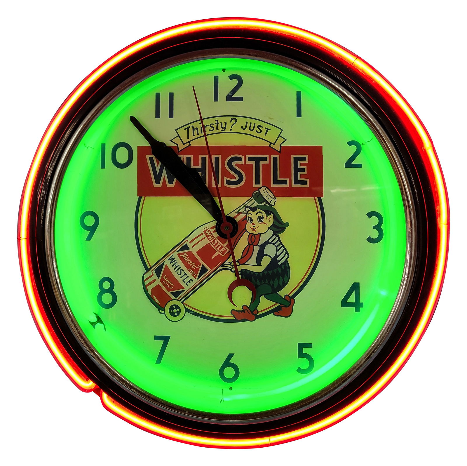 Whistle 2 Color Neon Clock (1 of 4)