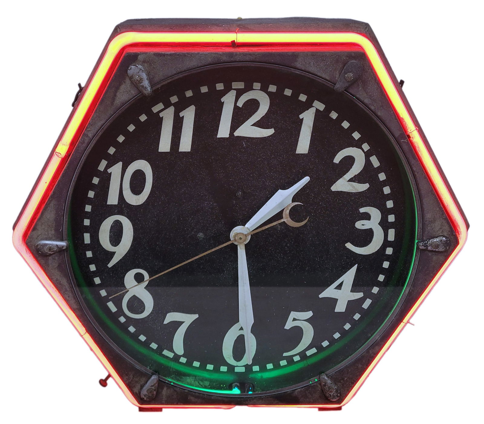 Cleveland 2 Color Neon ColorLite Hex Clock (1 of 5)