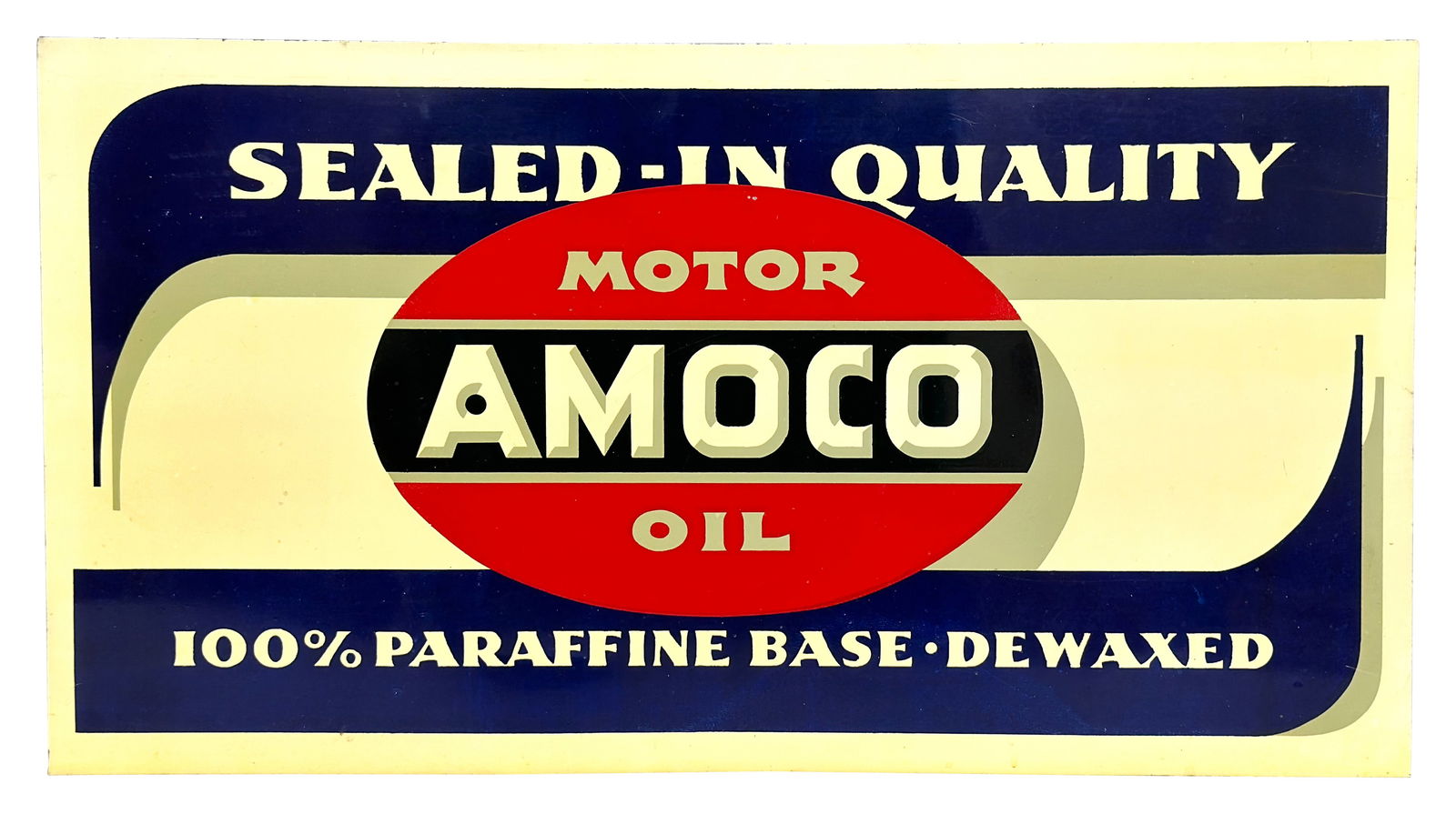 Amoco Motor Oil "Sealed in Quality" SST Sign w/ Logo (1 of 2)