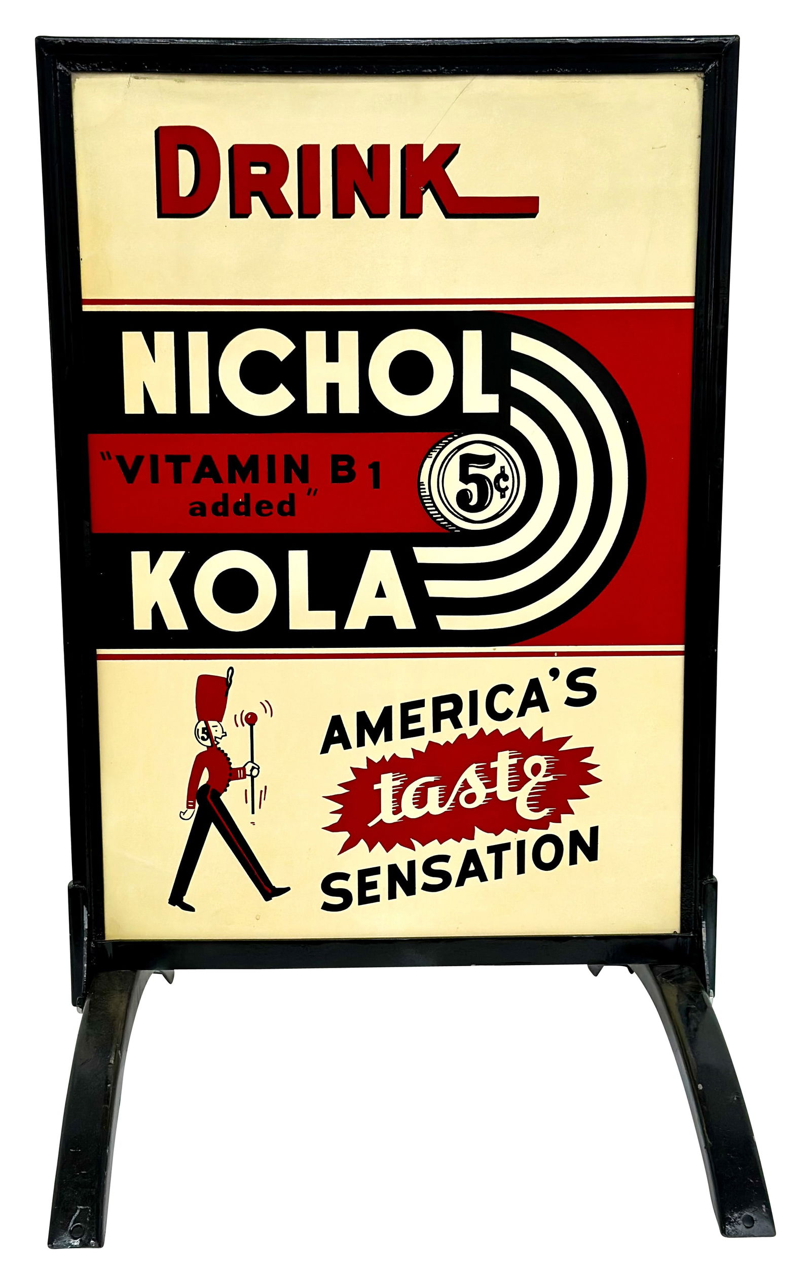 Drink Nichol Kola "America's Taste Sensation" DST Curb Sign (1 of 2)