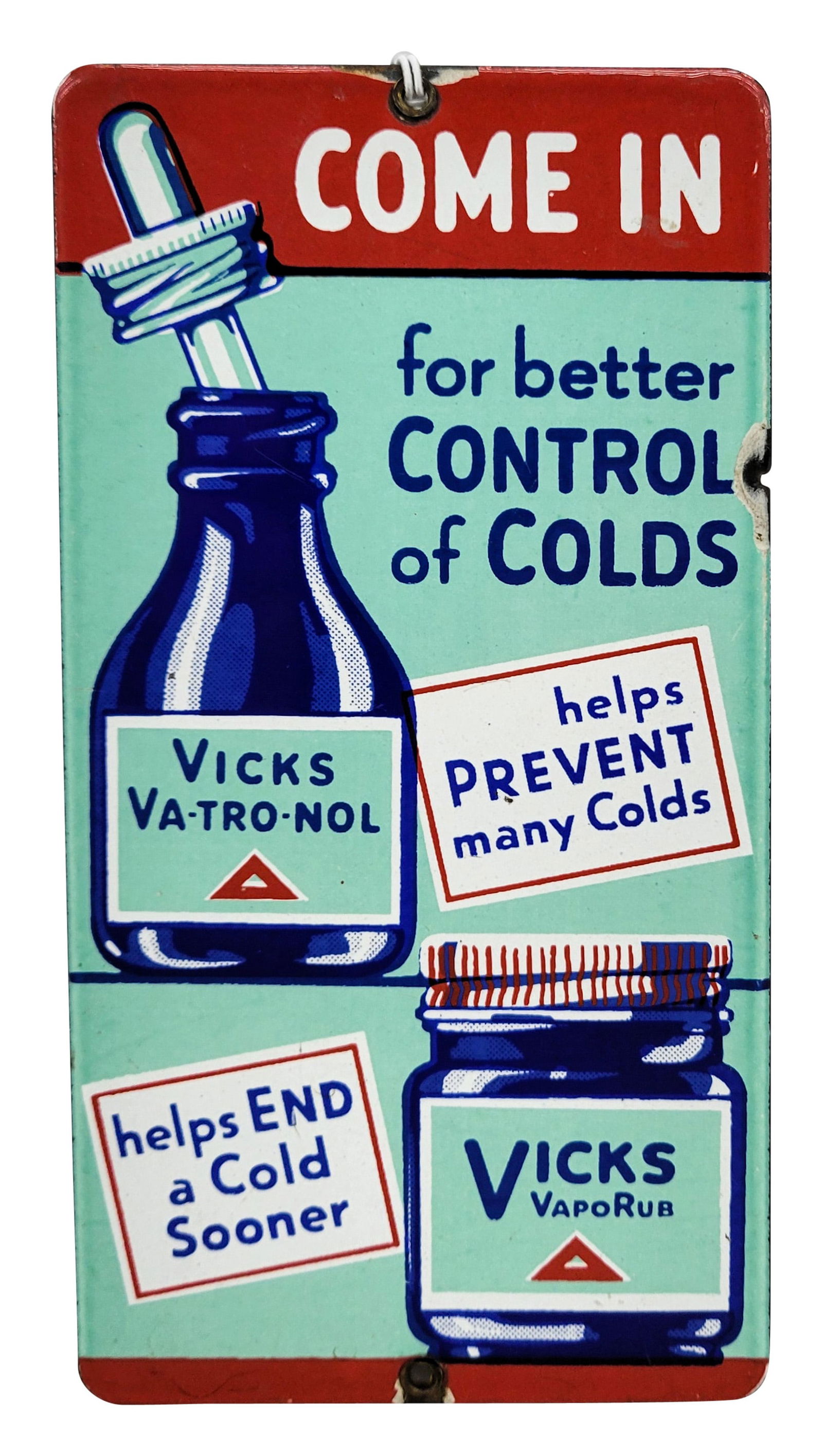 Vicks Vaporub "Come In" SSP Door Push Sign (1 of 2)