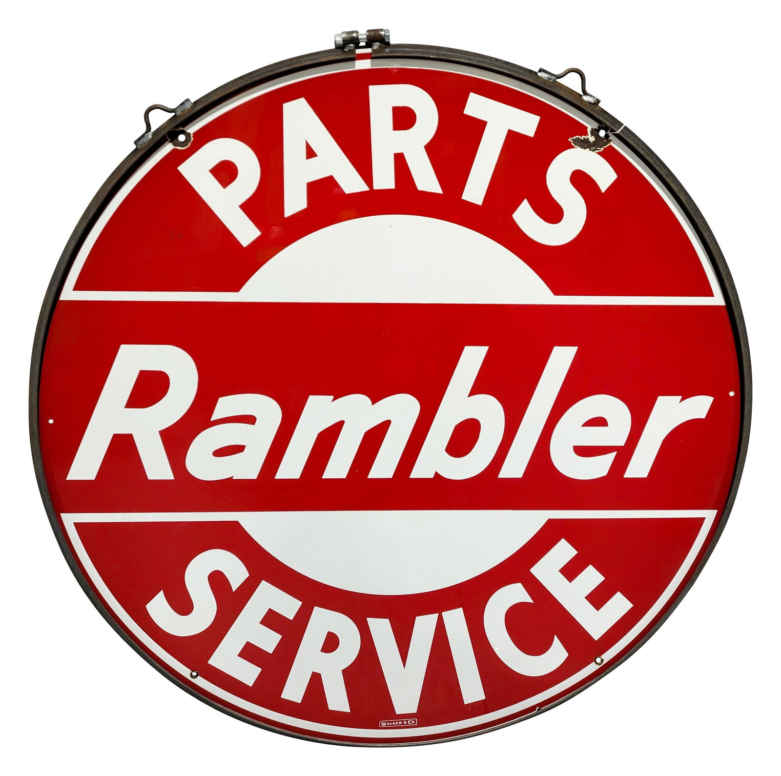 Outstanding Rambler Parts Service 42" DSP Sign w/ Ring (1 of 2)