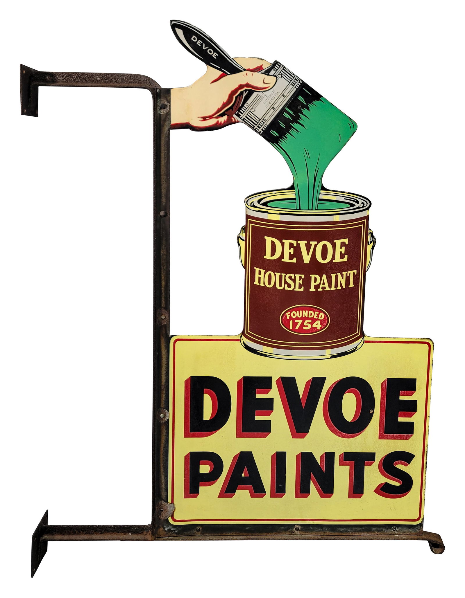 Devoe Paints Die Cut DSP Sign w/ Bracket (1 of 2)