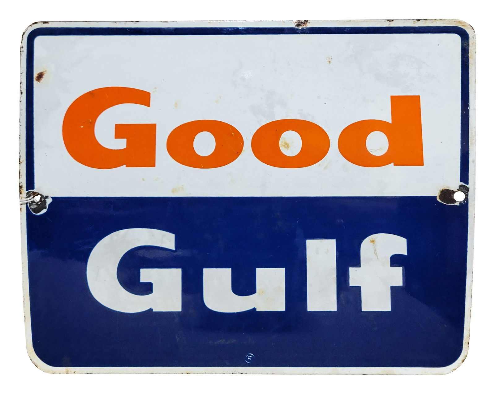 Good Gulf Porcelain Pump Plate (1 of 2)