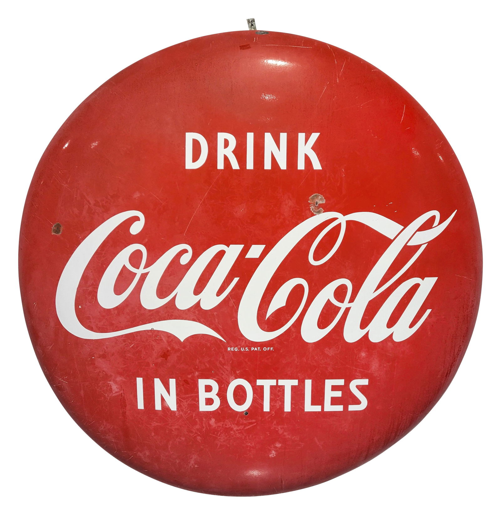 Drink Coca Cola In Bottles 48" Porcelain Button Sign (1 of 2)