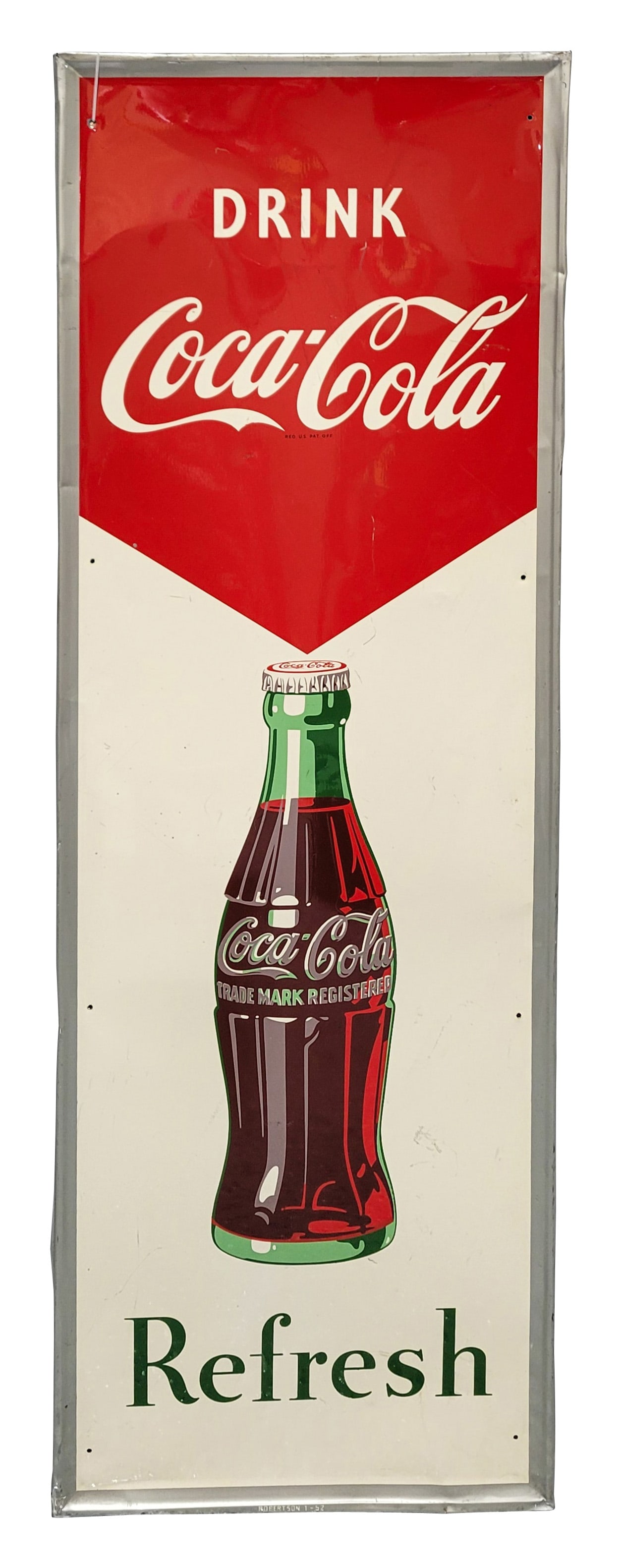 Drink Coca Cola Refresh SST Vertical Sign With Bottle (1 of 2)