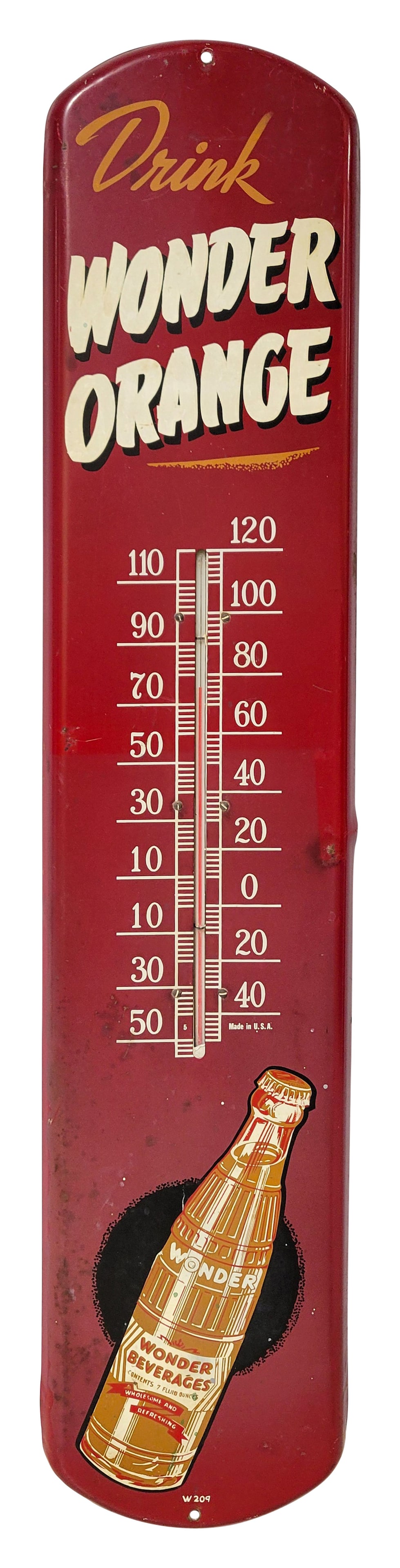 Wonder Orange Tin Thermometer (1 of 4)