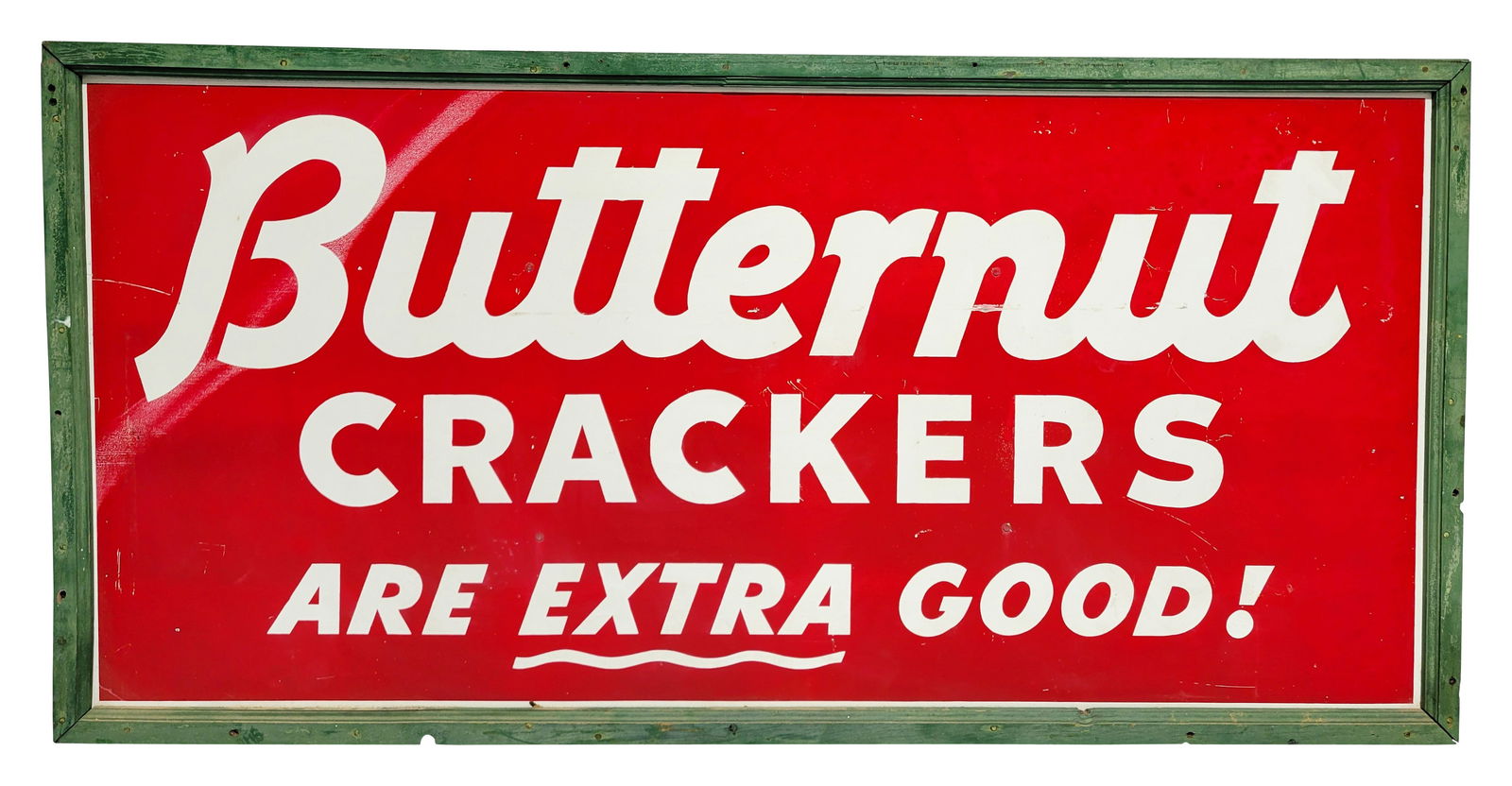 Butternut Crackers Are Extra Good! Metal Sign With Wood Frame (1 of 2)