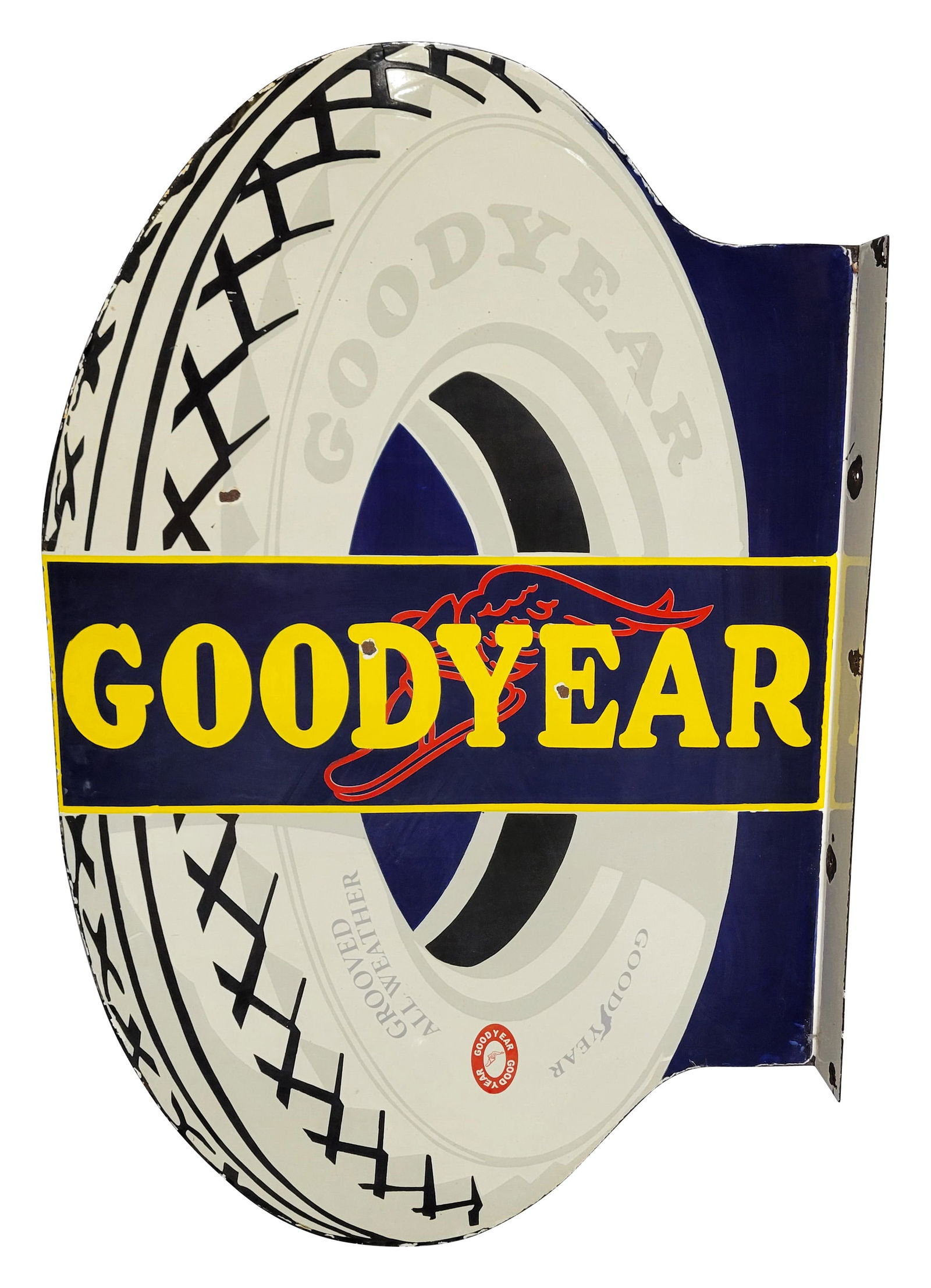 Good Year Service Station Reproduction Porcelain Flange Sign (1 of 2)