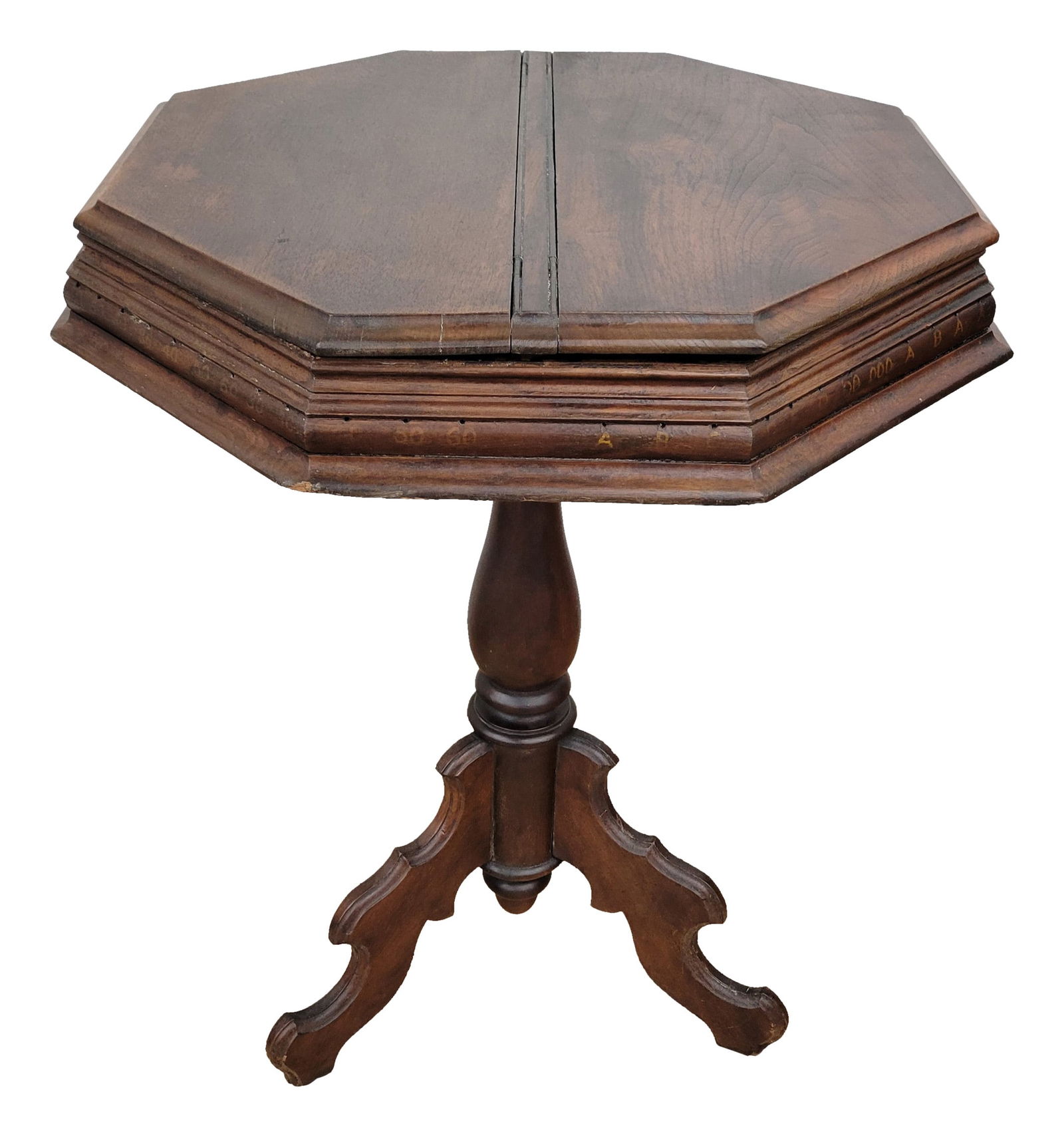 1872 James M. Miller Pedestal Spool Cabinet Table (1 of 4)