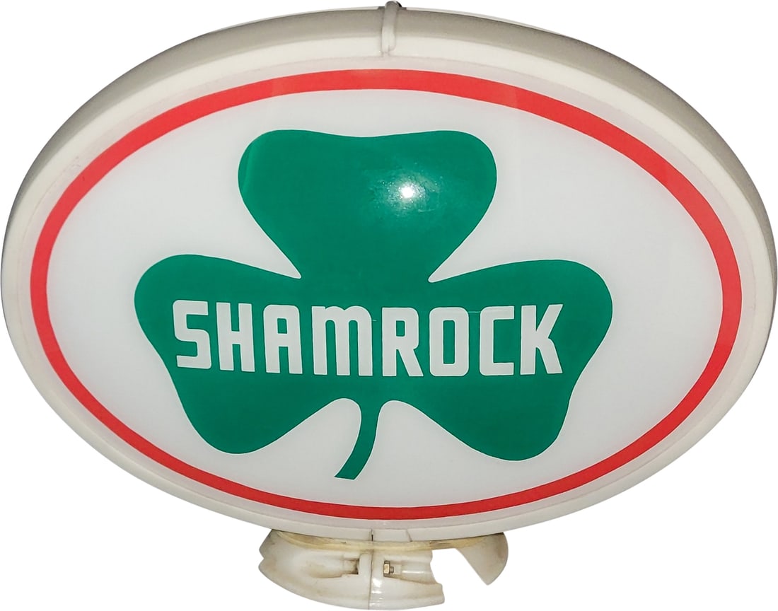 Shamrock Gasoline Oval Capco Gas Pump Globe Complete (1 of 3)