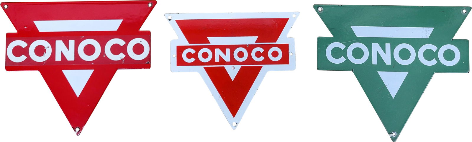 Lot of 3 SSP Conoco Pump Plate Signs (1 of 3)